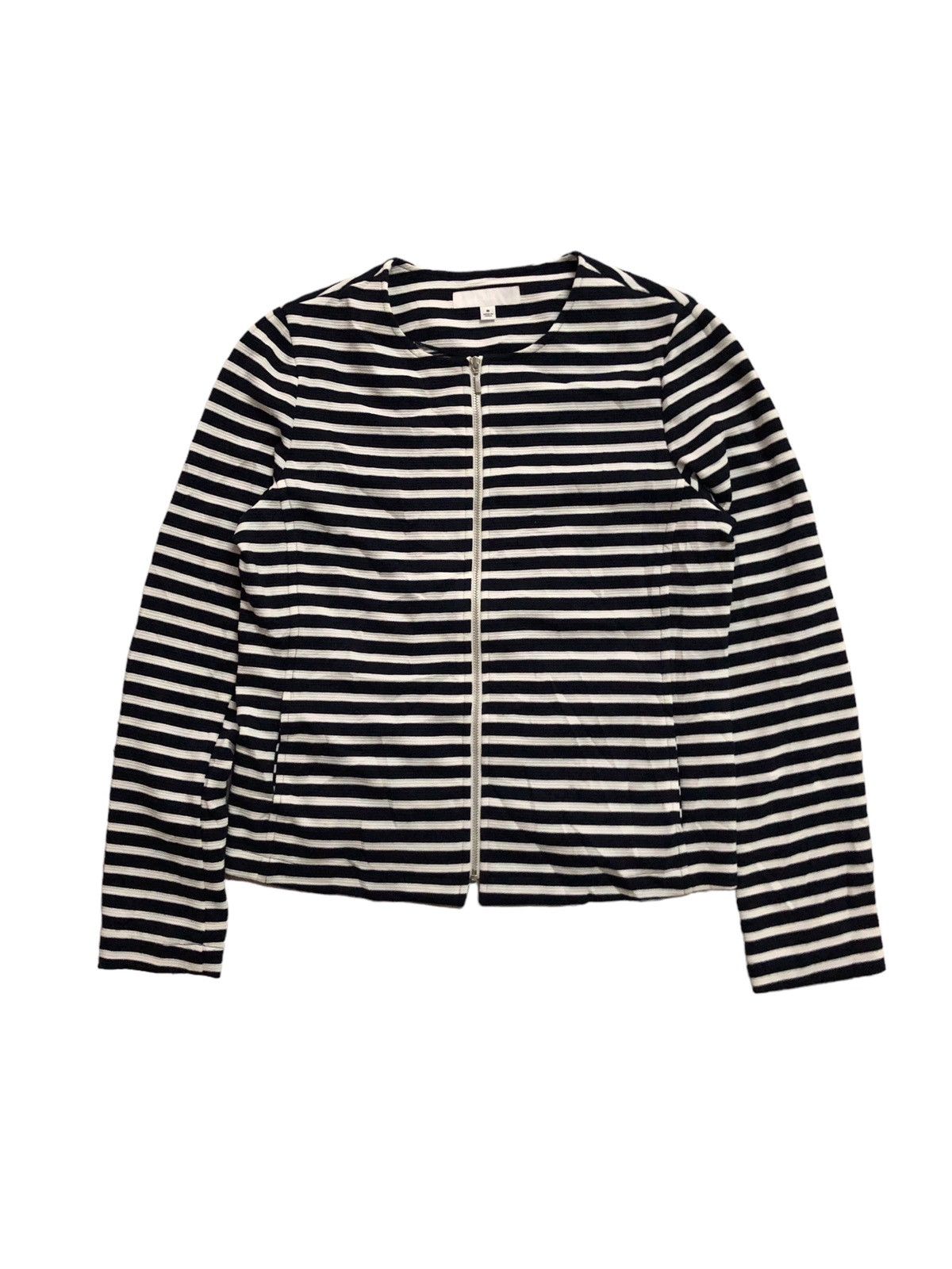 Uniqlo Uniqlo Striped Zipper Light Jacket Size S / US 4 / IT 40 - 1 Thumbnail