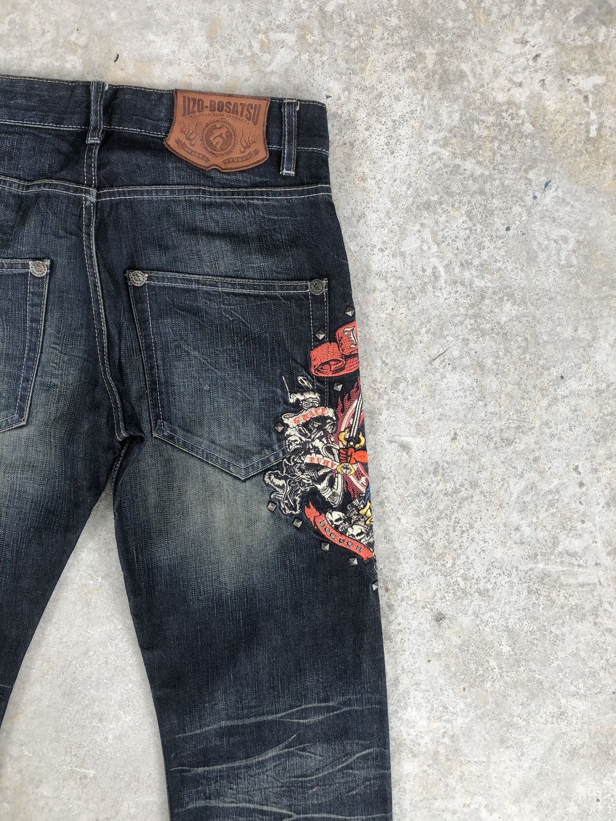 Japanese Brand Japanese Bosatsu Embroidered Jeans Distressed Jeans Size US 30 / EU 46 - 10 Thumbnail