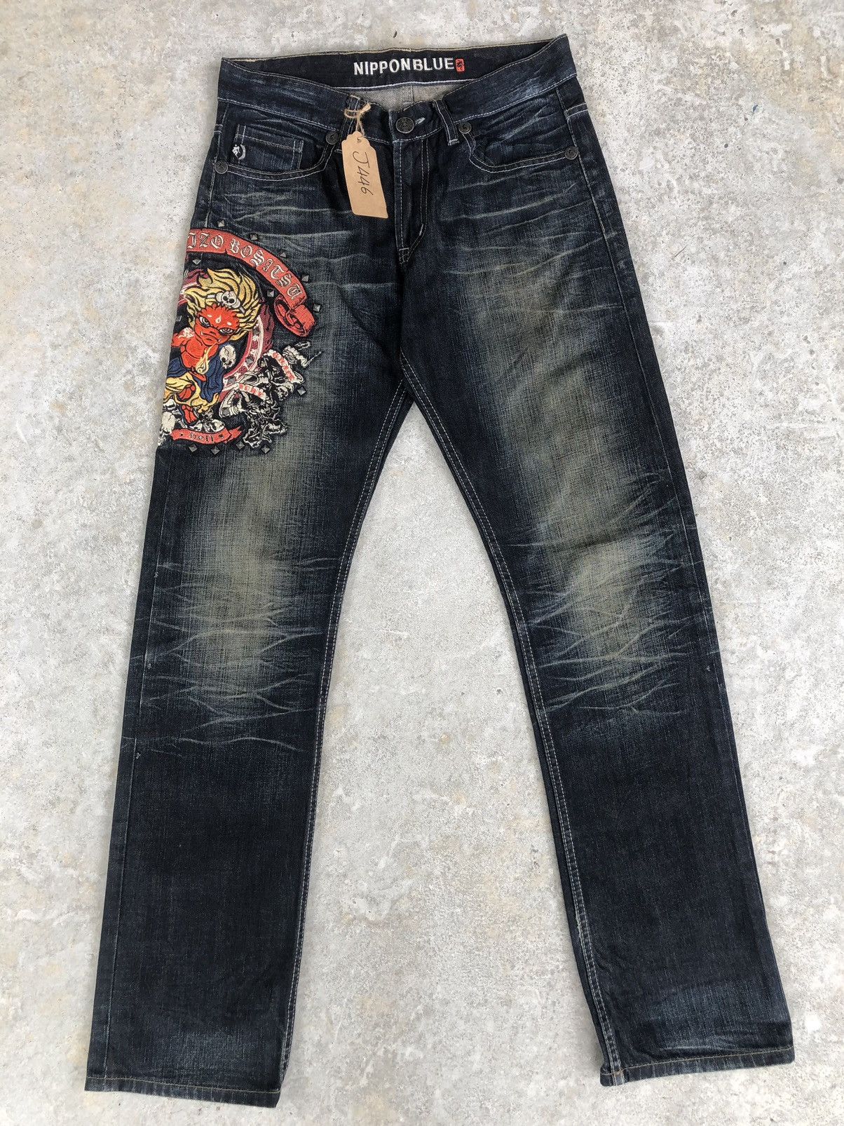 Japanese Brand Japanese Bosatsu Embroidered Jeans Distressed Jeans Size US 30 / EU 46 - 1 Thumbnail