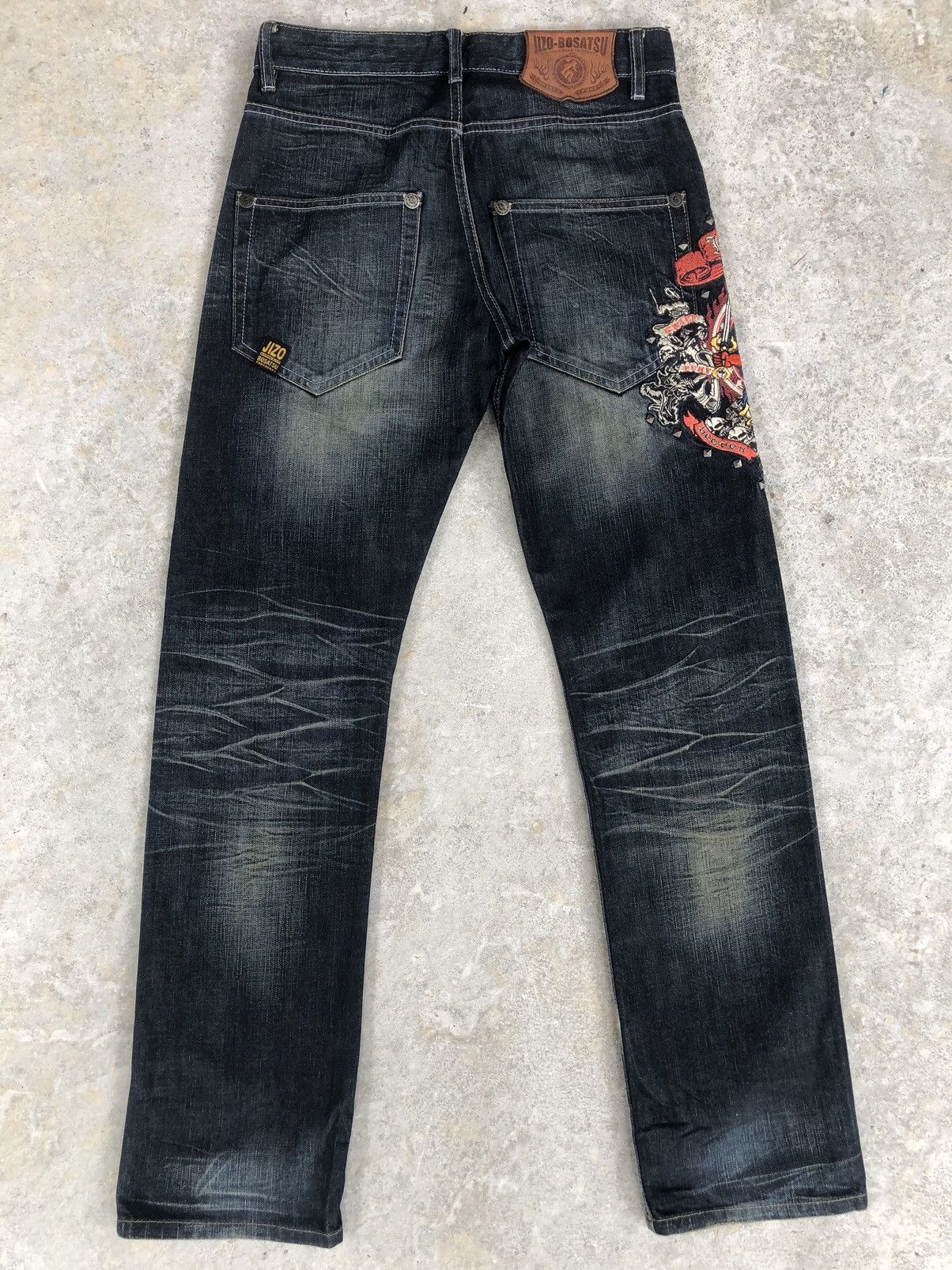 Japanese Brand Japanese Bosatsu Embroidered Jeans Distressed Jeans Size US 30 / EU 46 - 2 Thumbnail