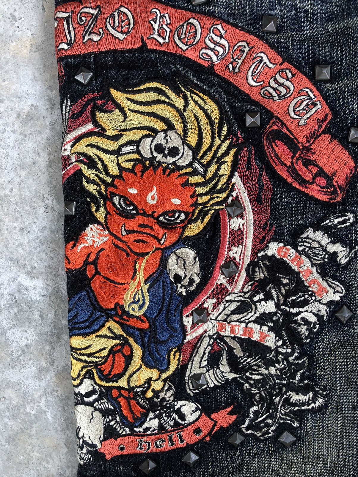 Japanese Brand Japanese Bosatsu Embroidered Jeans Distressed Jeans Size US 30 / EU 46 - 13 Thumbnail