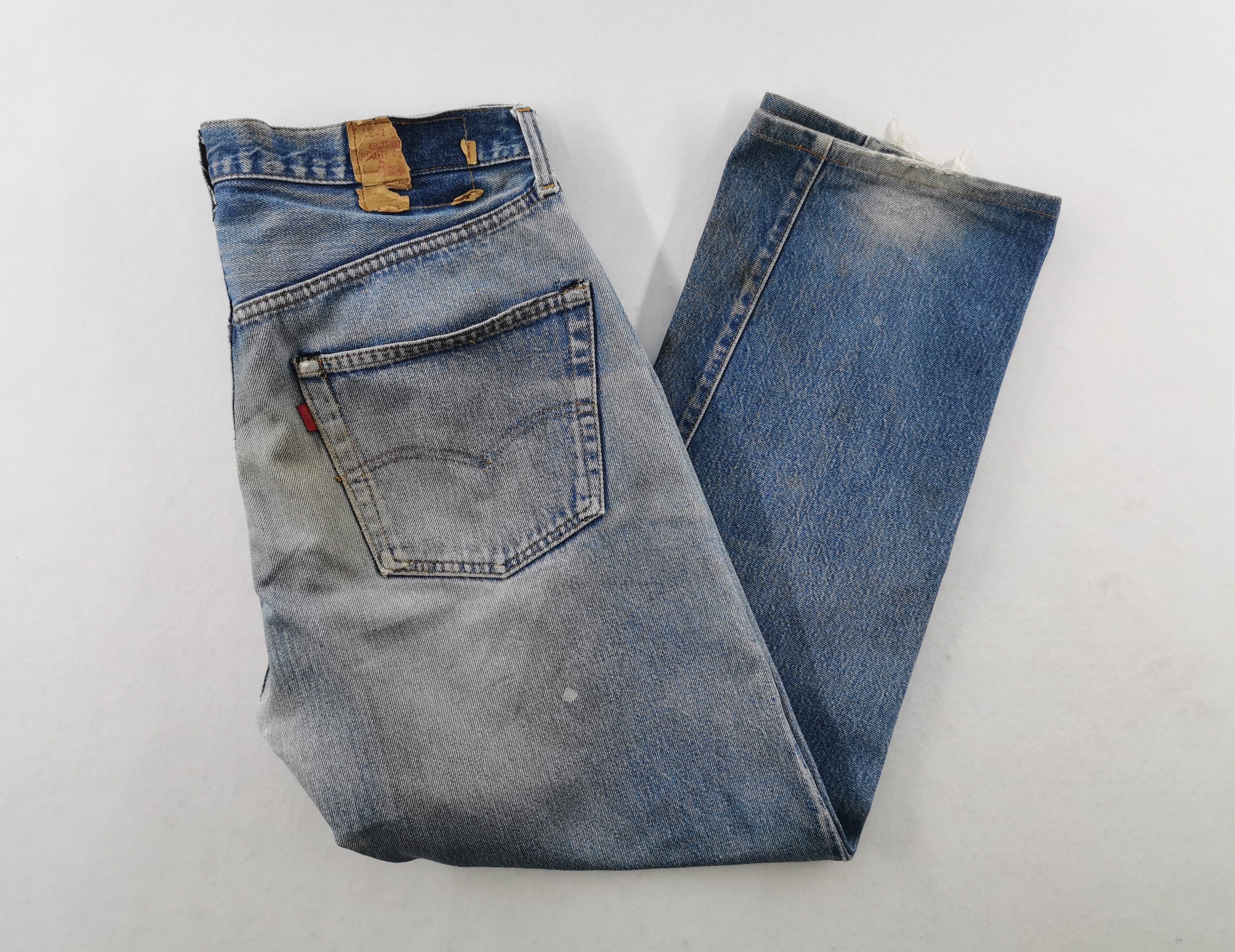 Levi's Distressed Levis Lot 501 Rindem Made In USA Size 35/36x35 Size US 35 - 1 Thumbnail