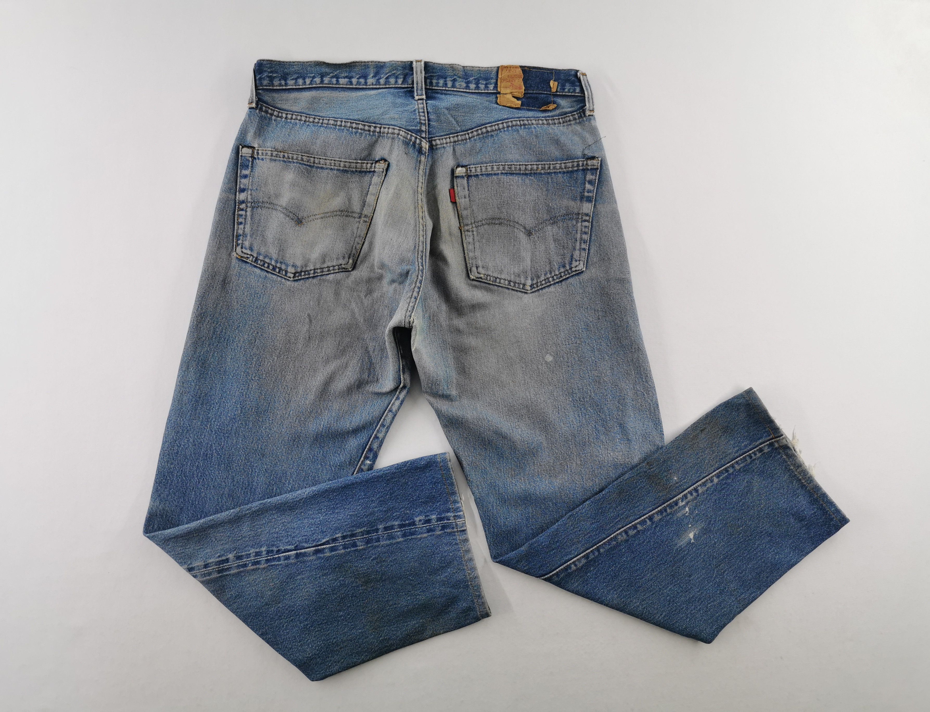 Levi's Distressed Levis Lot 501 Rindem Made In USA Size 35/36x35 Size US 35 - 2 Thumbnail
