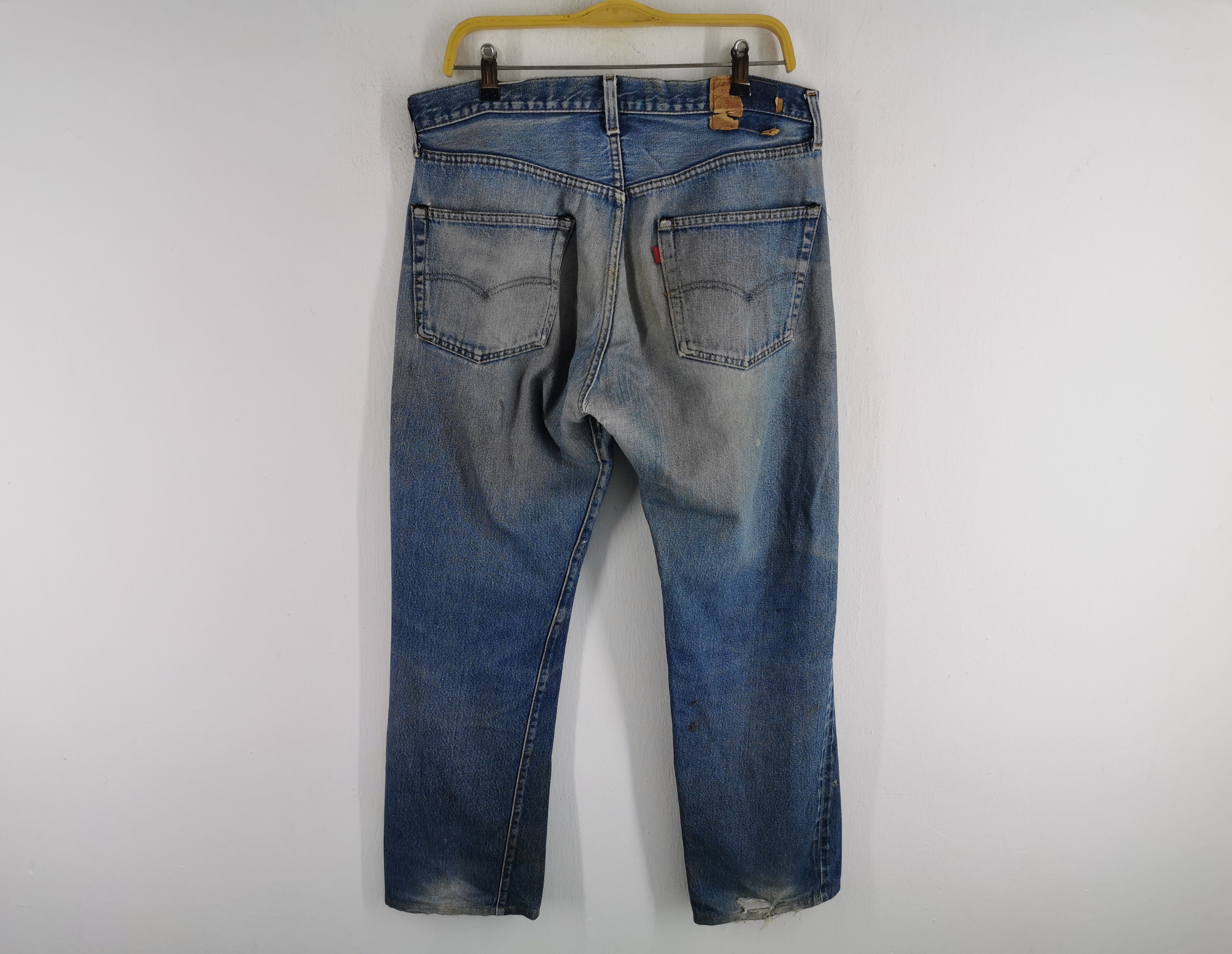 Levi's Distressed Levis Lot 501 Rindem Made In USA Size 35/36x35 Size US 35 - 4 Thumbnail