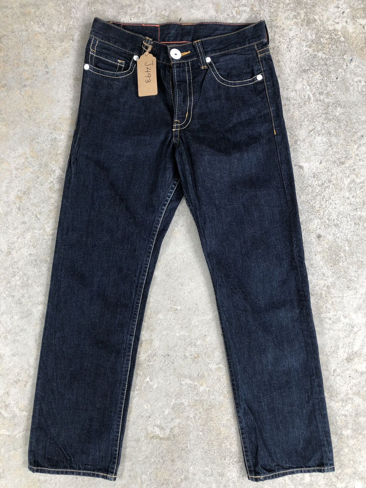 Japanese Brand Vintage Co&Lu Daicock Evisu Style Selvedge Big Logo Size US 31 - 2 Thumbnail