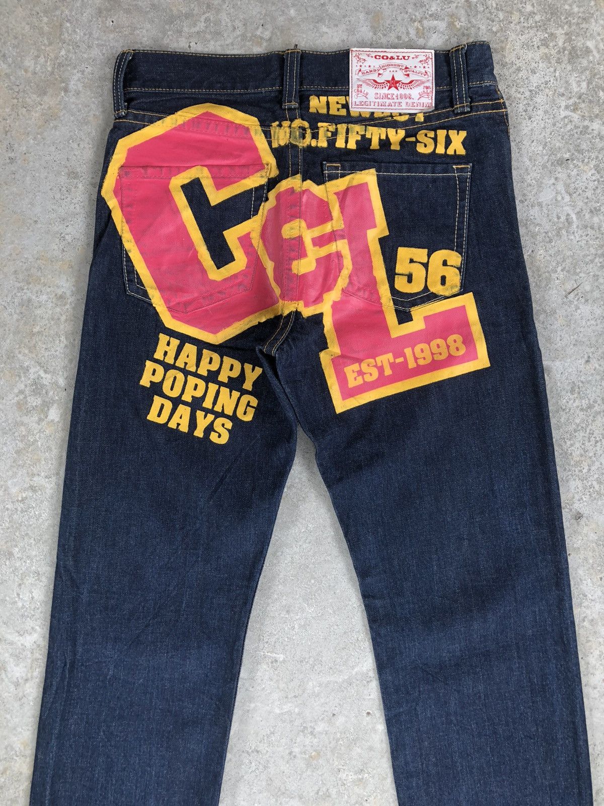 Japanese Brand Vintage Co&Lu Daicock Evisu Style Selvedge Big Logo Size US 31 - 10 Thumbnail