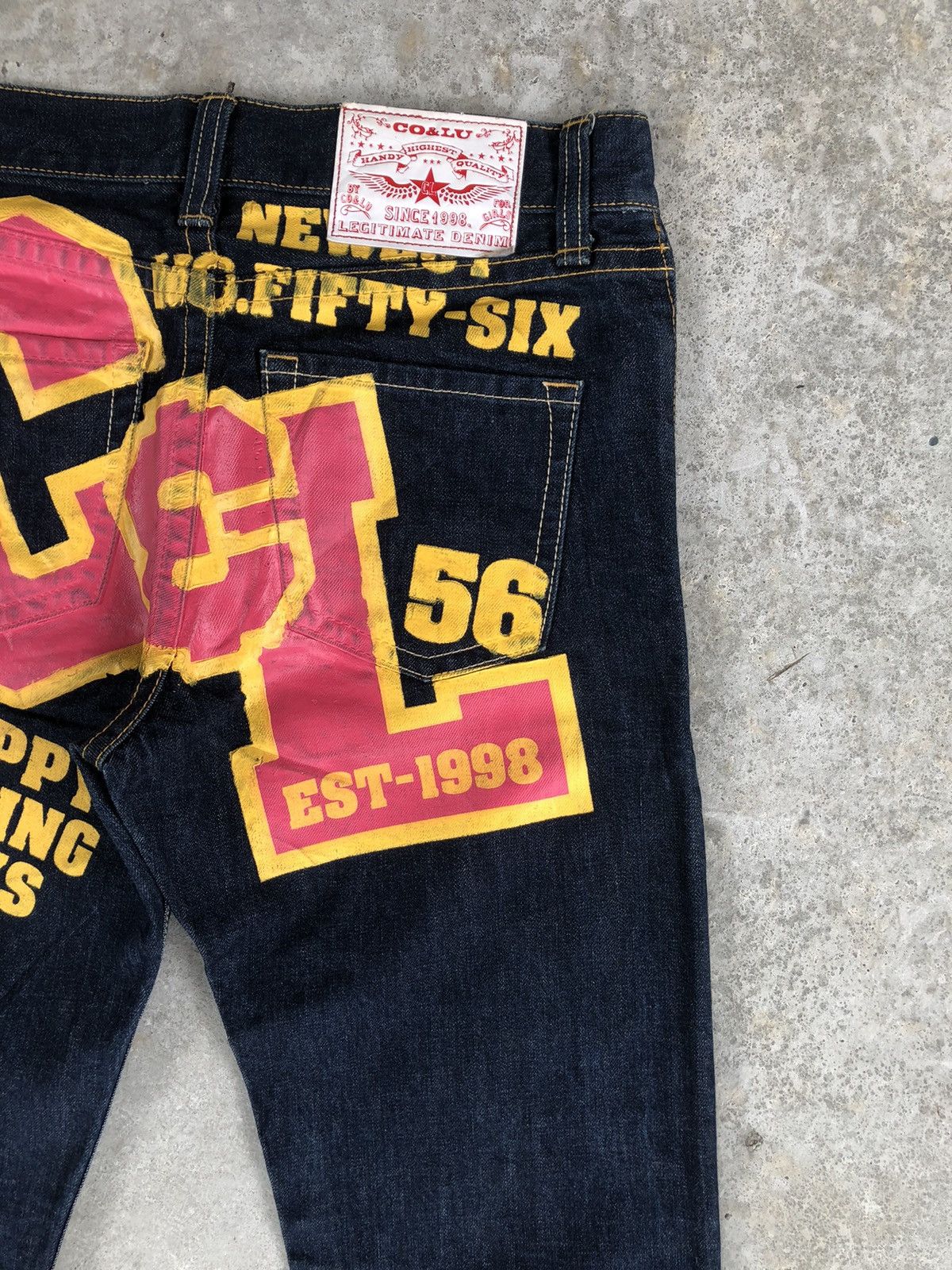 Japanese Brand Vintage Co&Lu Daicock Evisu Style Selvedge Big Logo Size US 31 - 5 Thumbnail