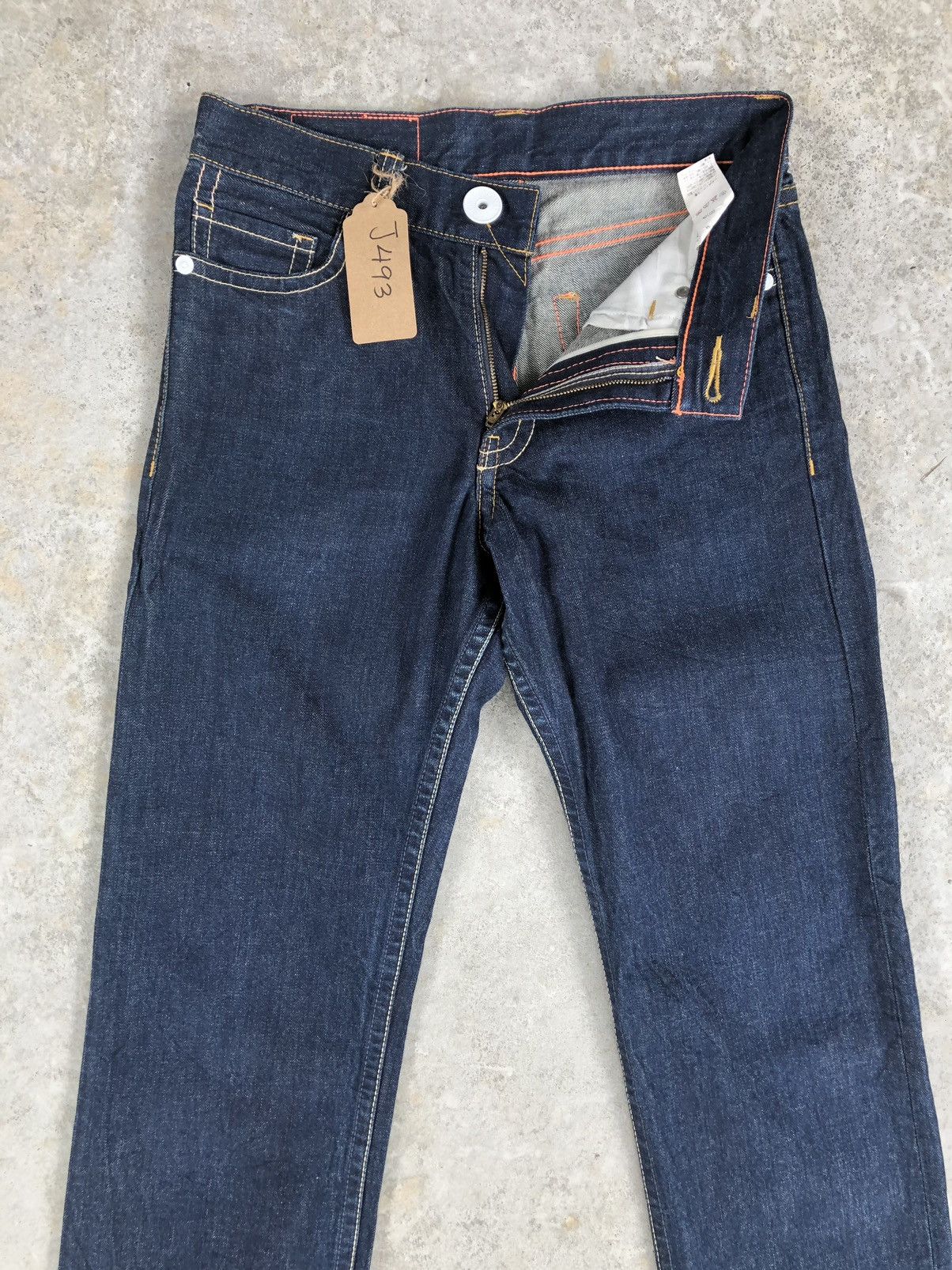 Japanese Brand Vintage Co&Lu Daicock Evisu Style Selvedge Big Logo Size US 31 - 3 Thumbnail
