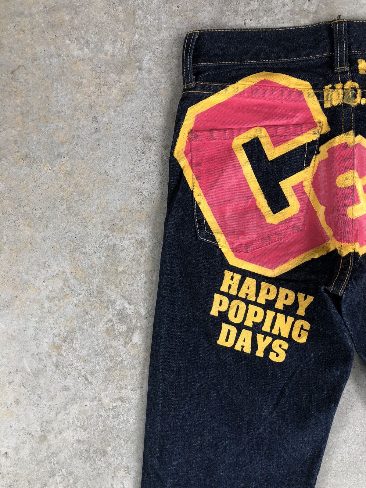 Japanese Brand Vintage Co&Lu Daicock Evisu Style Selvedge Big Logo Size US 31 - 4 Thumbnail