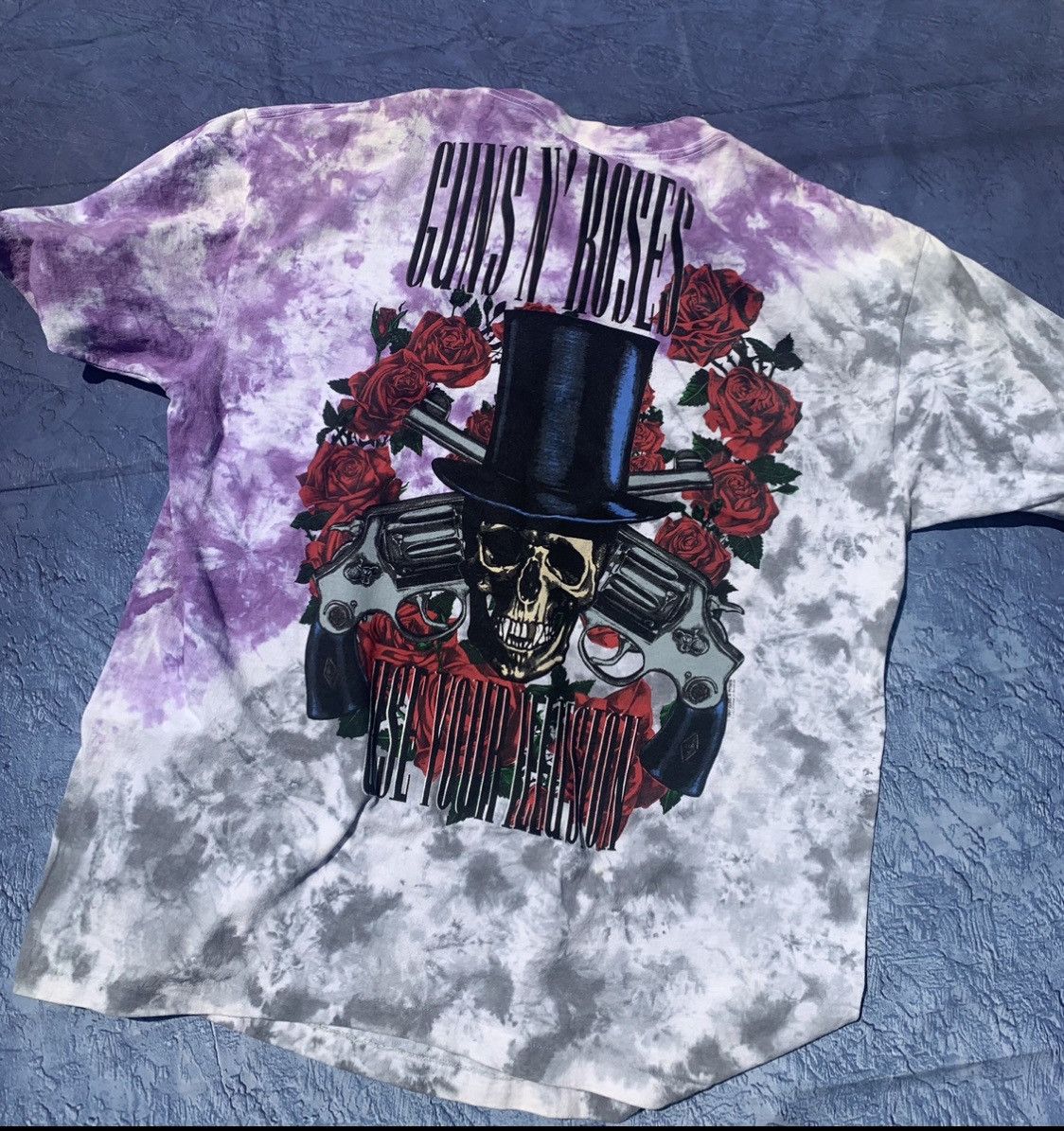 Brockum 1991 Vintage Gun N Roses Tye Dye T-Shirt Size US XL / EU 56 / 4 - 2 Thumbnail