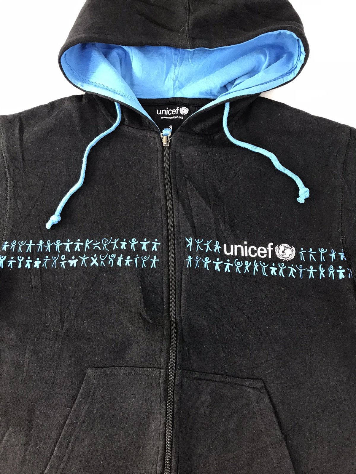 Vintage UNICEF Classic Design Hoodies Jacket Zip Up Big Logo K2315j Size US M / EU 48-50 / 2 - 2 Thumbnail
