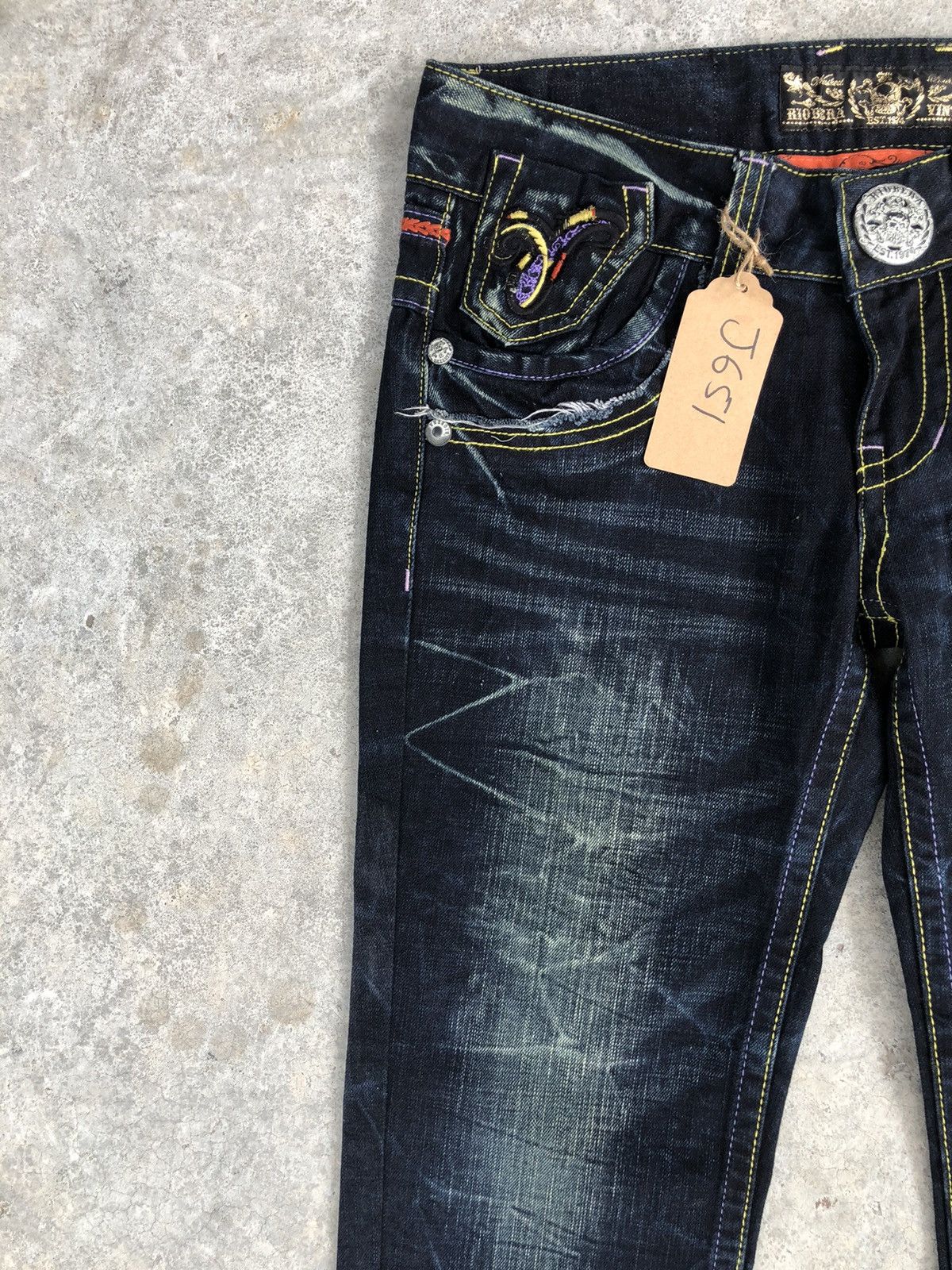 Japanese Brand Japanese Riobera Embroidered Jeans Skulls Distressed Size US 30 / EU 46 - 4 Thumbnail