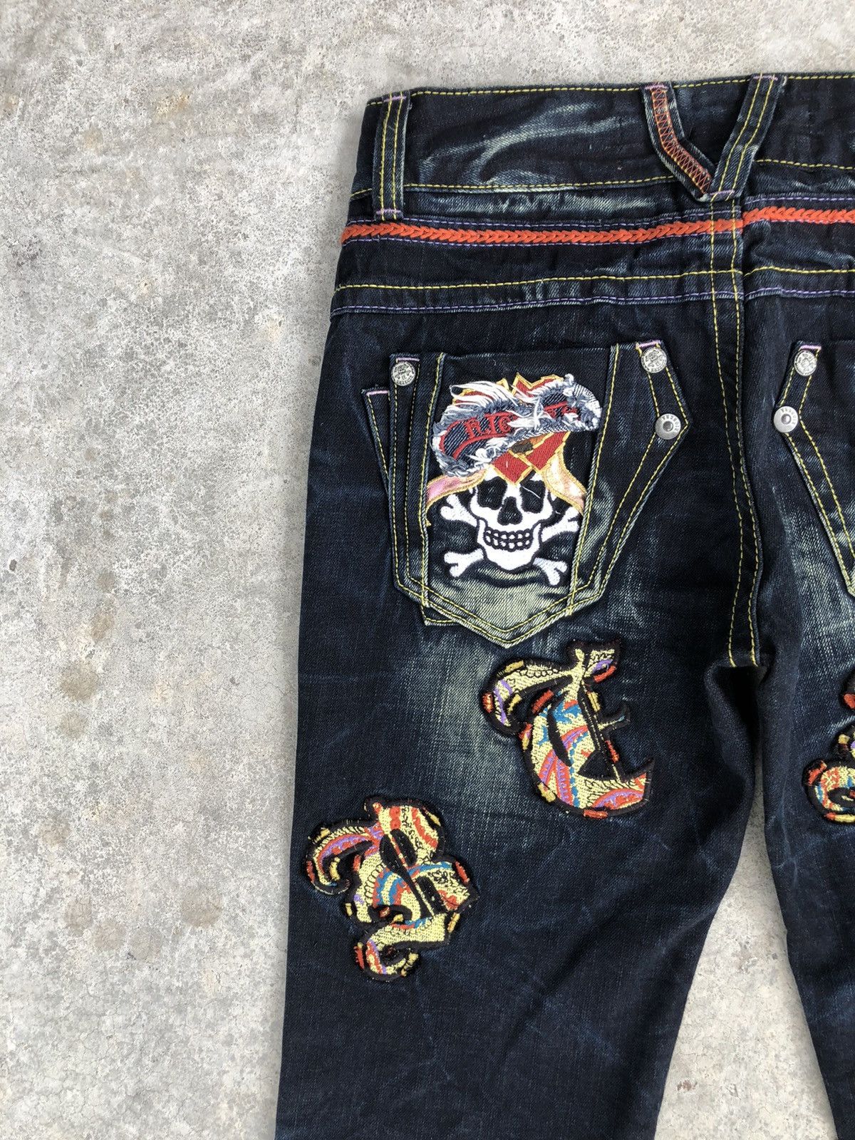 Japanese Brand Japanese Riobera Embroidered Jeans Skulls Distressed Size US 30 / EU 46 - 11 Thumbnail
