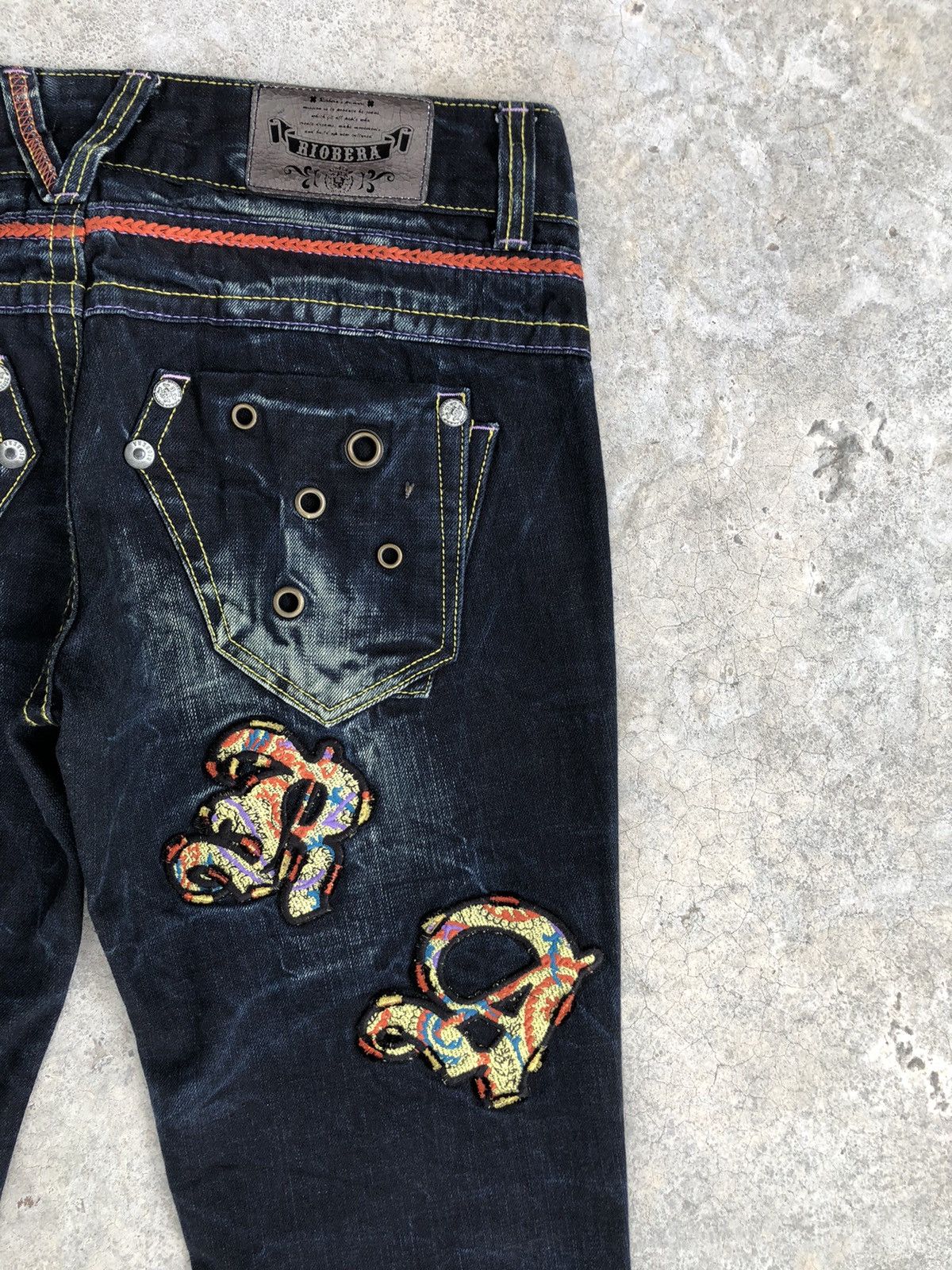Japanese Brand Japanese Riobera Embroidered Jeans Skulls Distressed Size US 30 / EU 46 - 12 Thumbnail