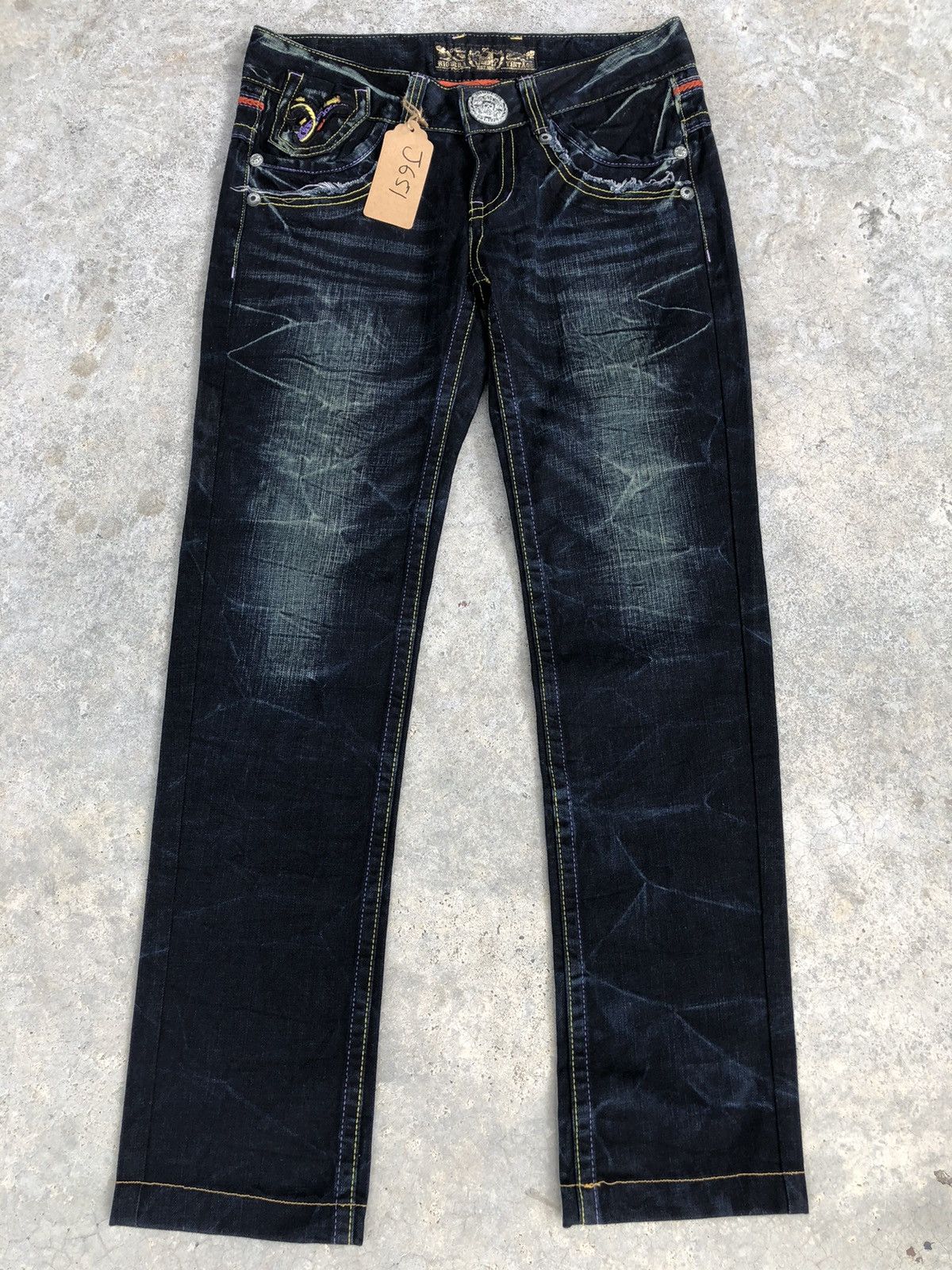 Japanese Brand Japanese Riobera Embroidered Jeans Skulls Distressed Size US 30 / EU 46 - 3 Thumbnail