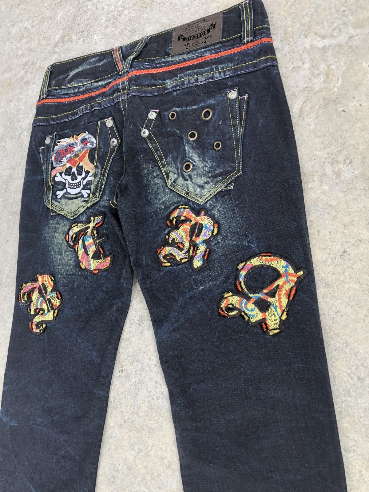 Japanese Brand Japanese Riobera Embroidered Jeans Skulls Distressed Size US 30 / EU 46 - 2 Thumbnail