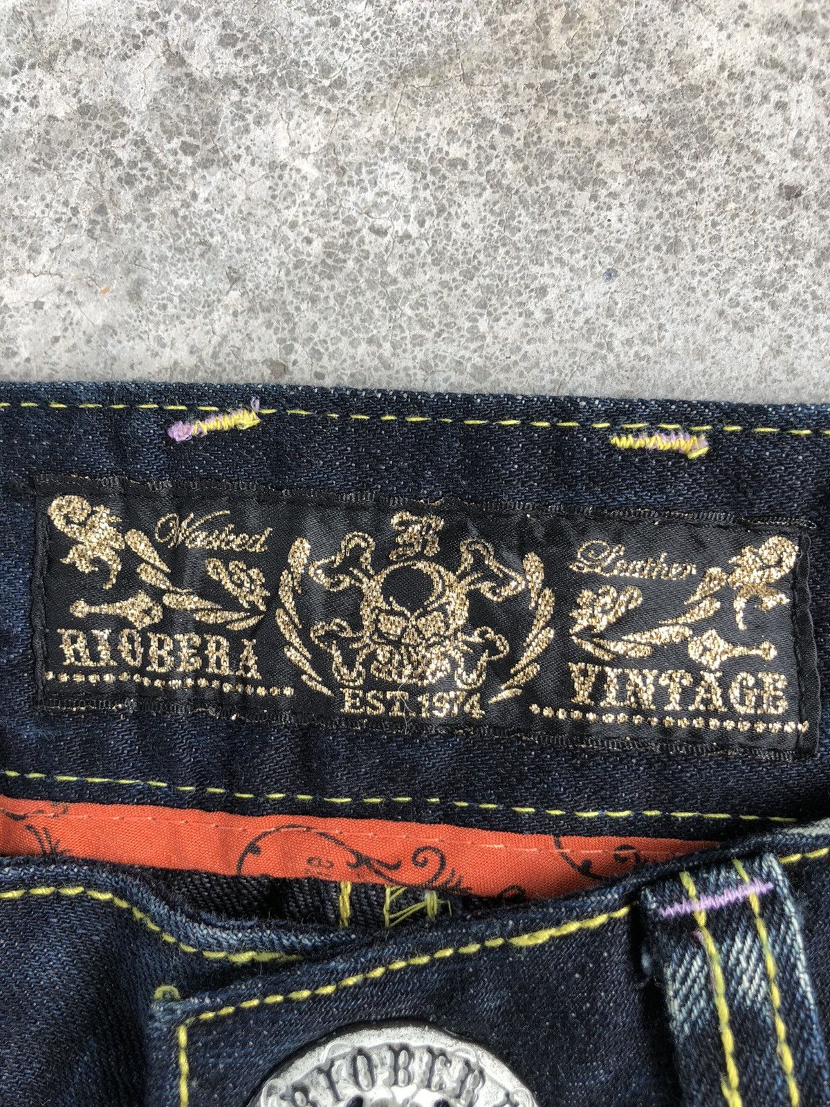 Japanese Brand Japanese Riobera Embroidered Jeans Skulls Distressed Size US 30 / EU 46 - 16 Thumbnail
