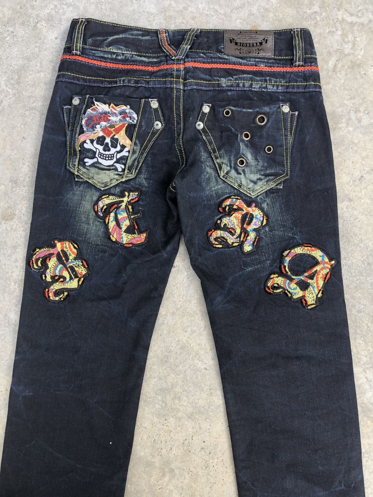 Japanese Brand Japanese Riobera Embroidered Jeans Skulls Distressed Size US 30 / EU 46 - 10 Thumbnail