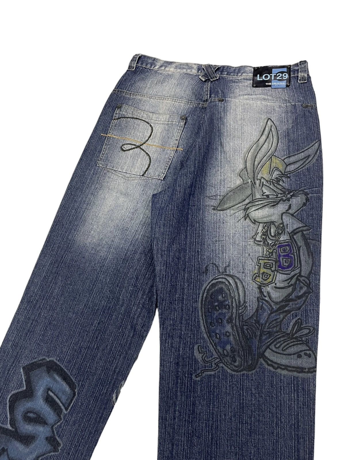 Other Vintage Looney Tunes Overprint Baggy Jeans Size US 35 - 8 Thumbnail