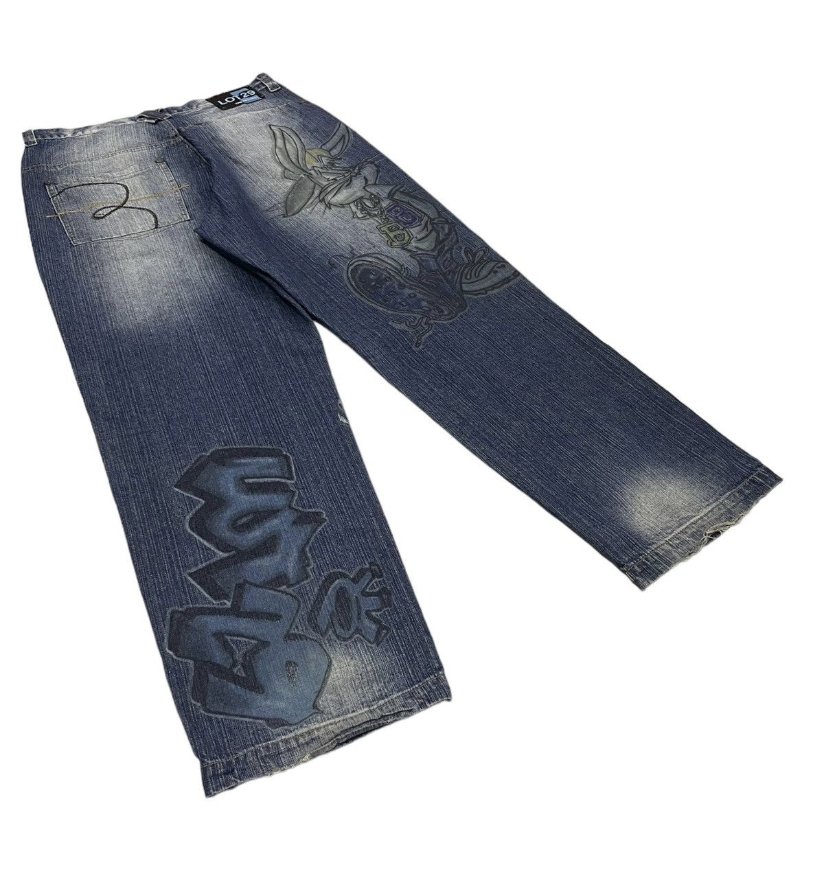 Other Vintage Looney Tunes Overprint Baggy Jeans Size US 35 - 7 Thumbnail