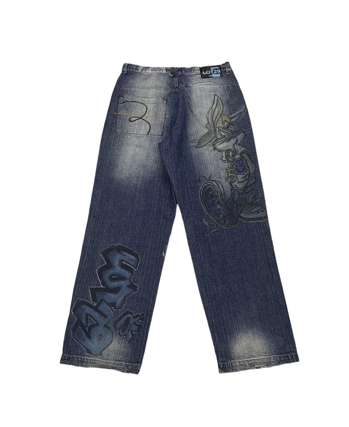 Other Vintage Looney Tunes Overprint Baggy Jeans Size US 35 - 6 Thumbnail