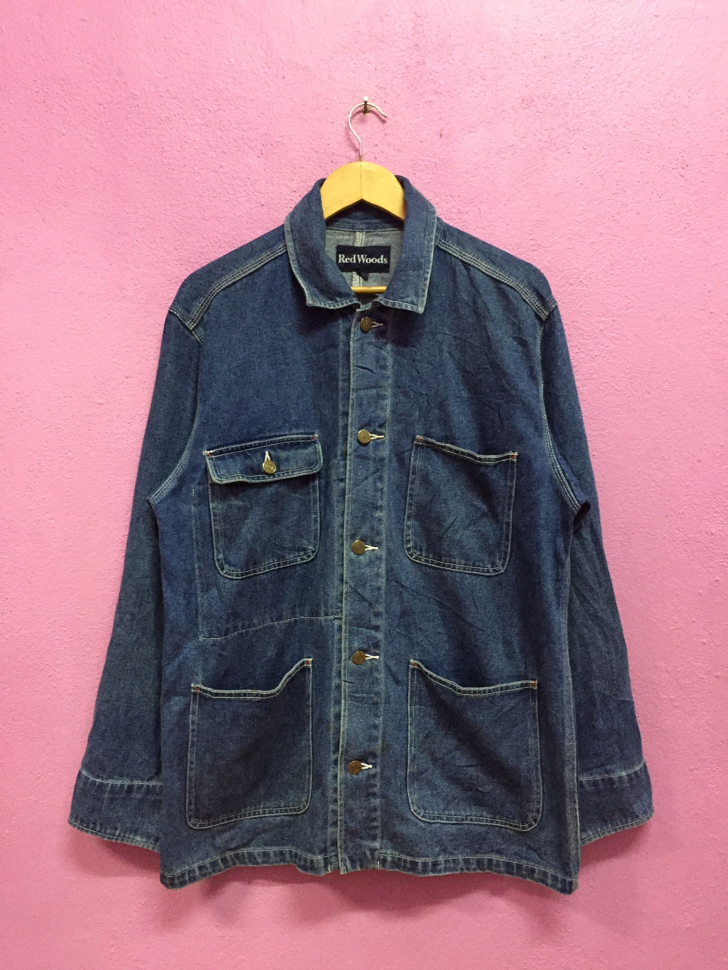 Japanese Brand Red Woods Denim Jackets Size L Size US L / EU 52-54 / 3 - 1 Thumbnail