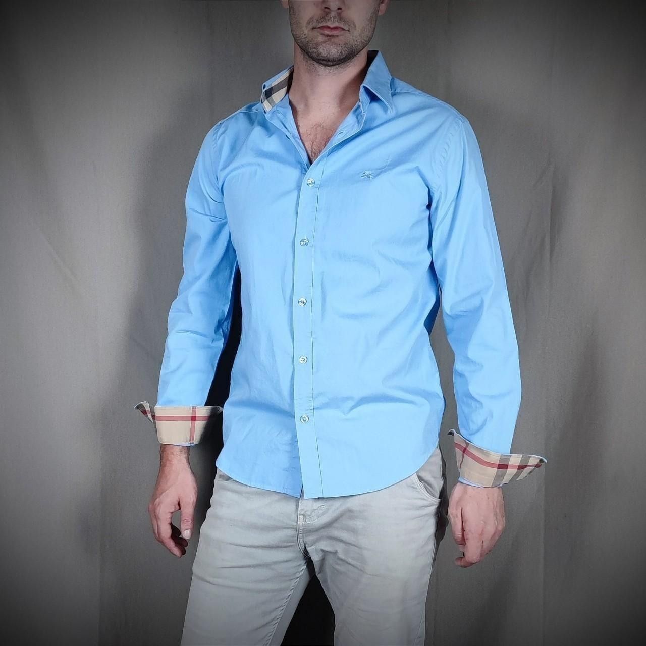 Image of Burberry Shirt in Blue, Men's (Size Small)