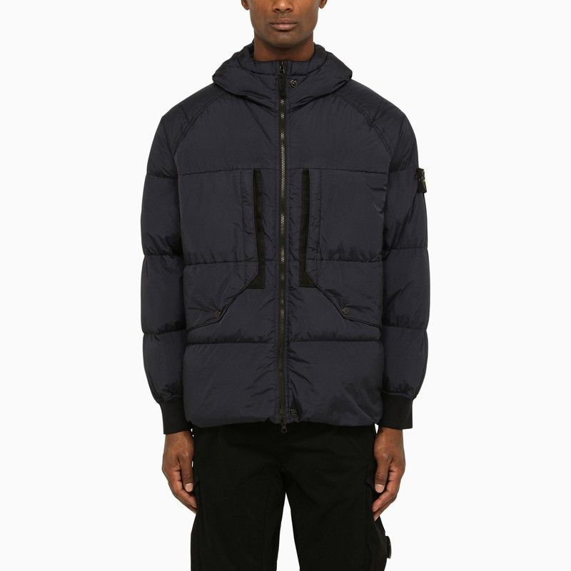Stone Island Stone Island Nylon Navy Down Jacket Size US M / EU 48-50 / 2 - 1 Thumbnail