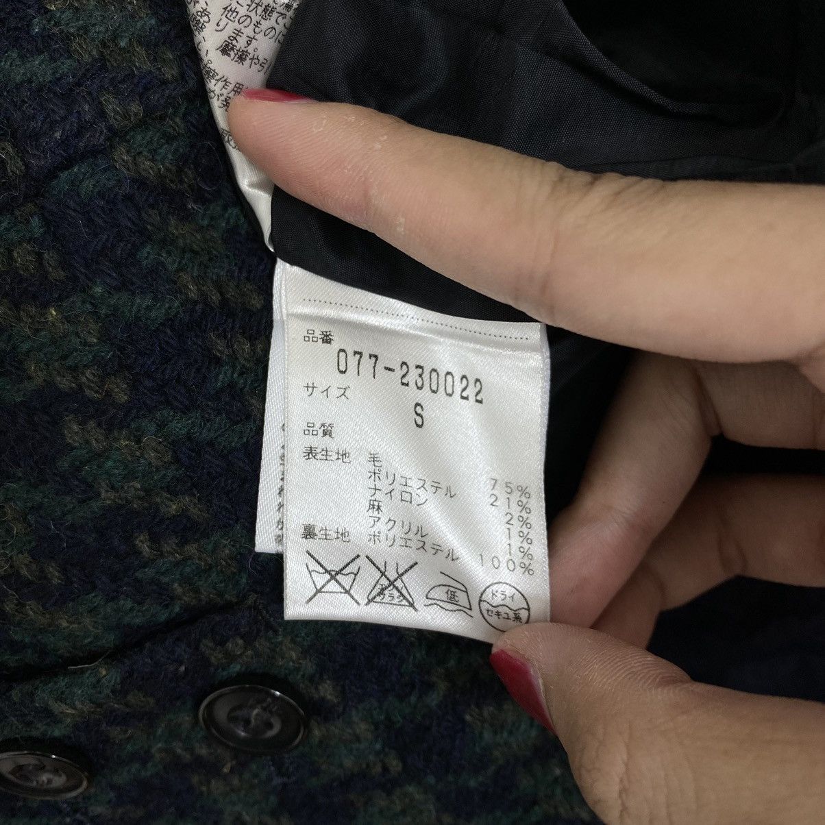 Japanese Brand × Vintage Vintage 90s HUMAN WOMAN Japanese Brand Wool Check Tartan Size 28" / US 6 / IT 42 - 5 Thumbnail