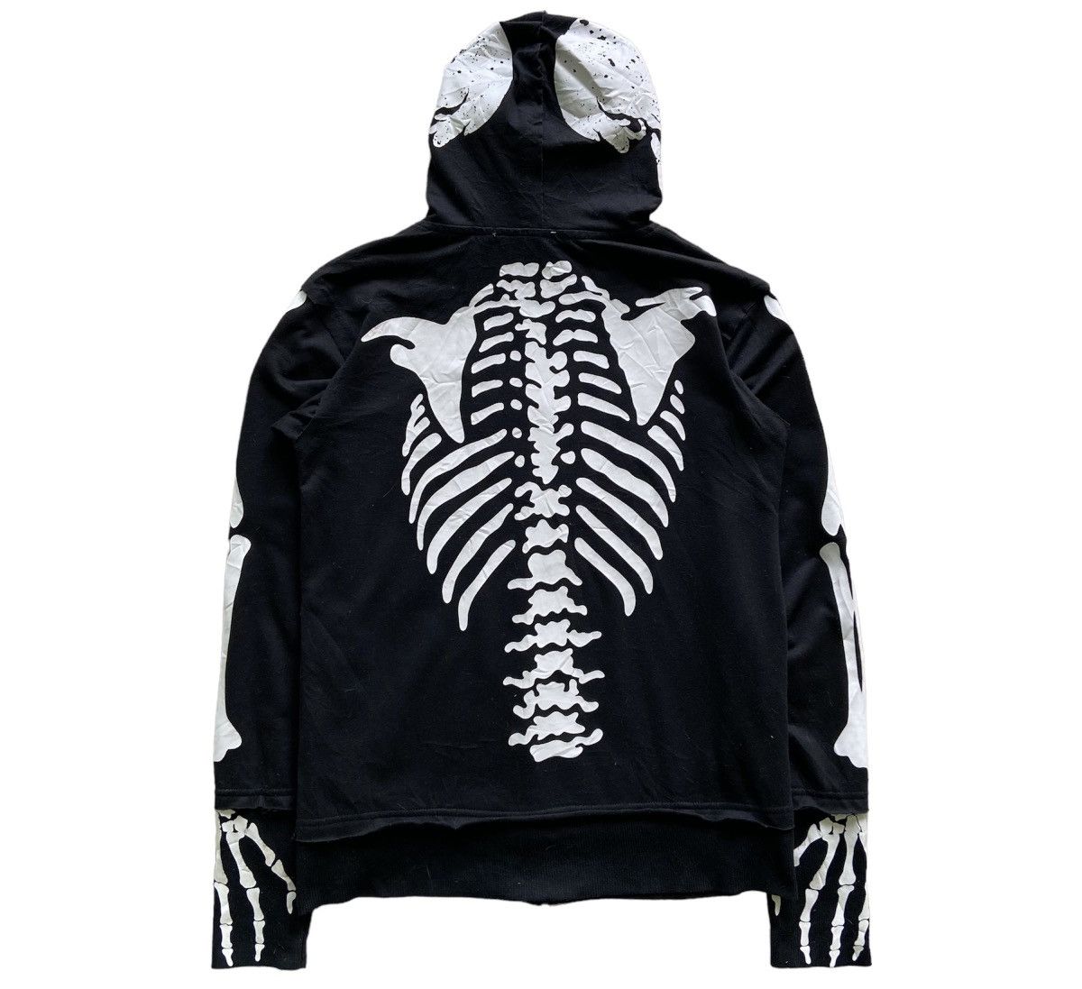 Japanese Brand ACDC Rag Japan Skull Skeleton Hoodie | Grailed