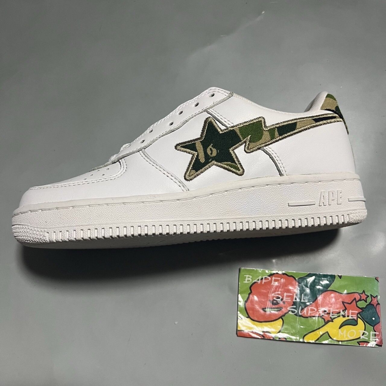 image of Bape Sta Shoes in White, Men's (Size 6)