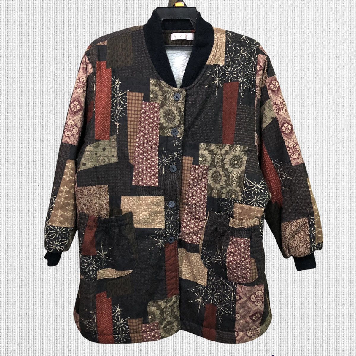 Japanese Brand × Vintage Vintage Wool Kimono Patchwork Multi Colour Size US XL / EU 56 / 4 - 1 Thumbnail