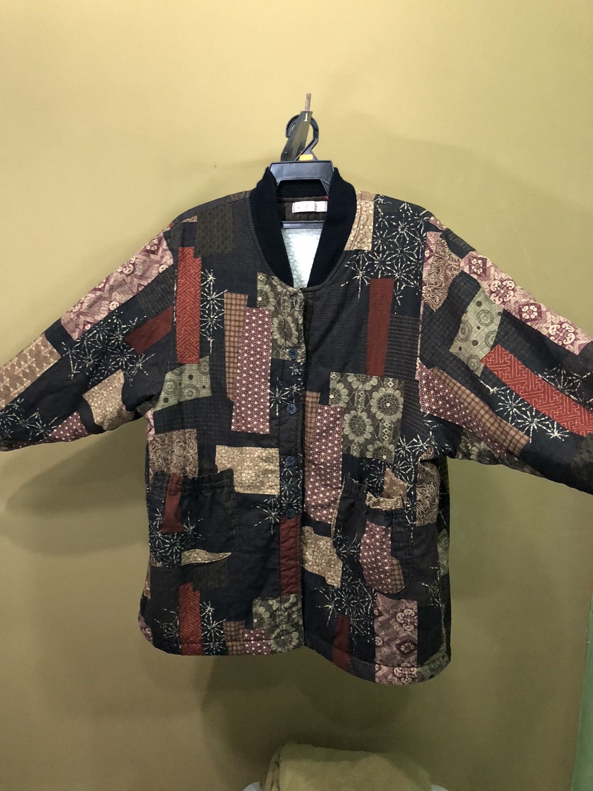 Japanese Brand × Vintage Vintage Wool Kimono Patchwork Multi Colour Size US XL / EU 56 / 4 - 4 Thumbnail