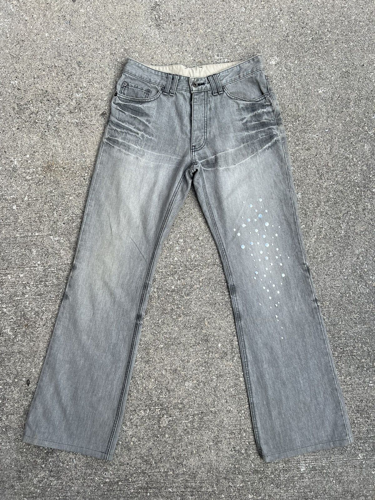 Comme Ca Ism Vintage COMME CA DU MODE MEN Japan Studded Flare Denim Size US 30 / EU 46 - 1 Thumbnail