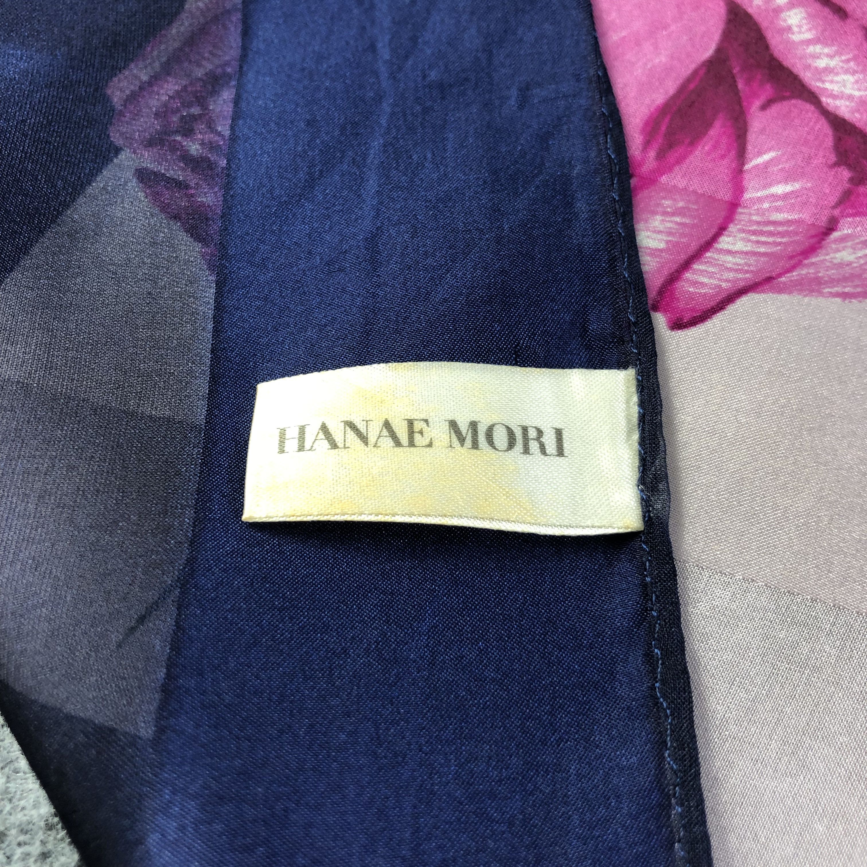 Hanae Mori Hanae Mori Floral Slit Thread Silk Scarf M589 Size ONE SIZE - 4 Thumbnail