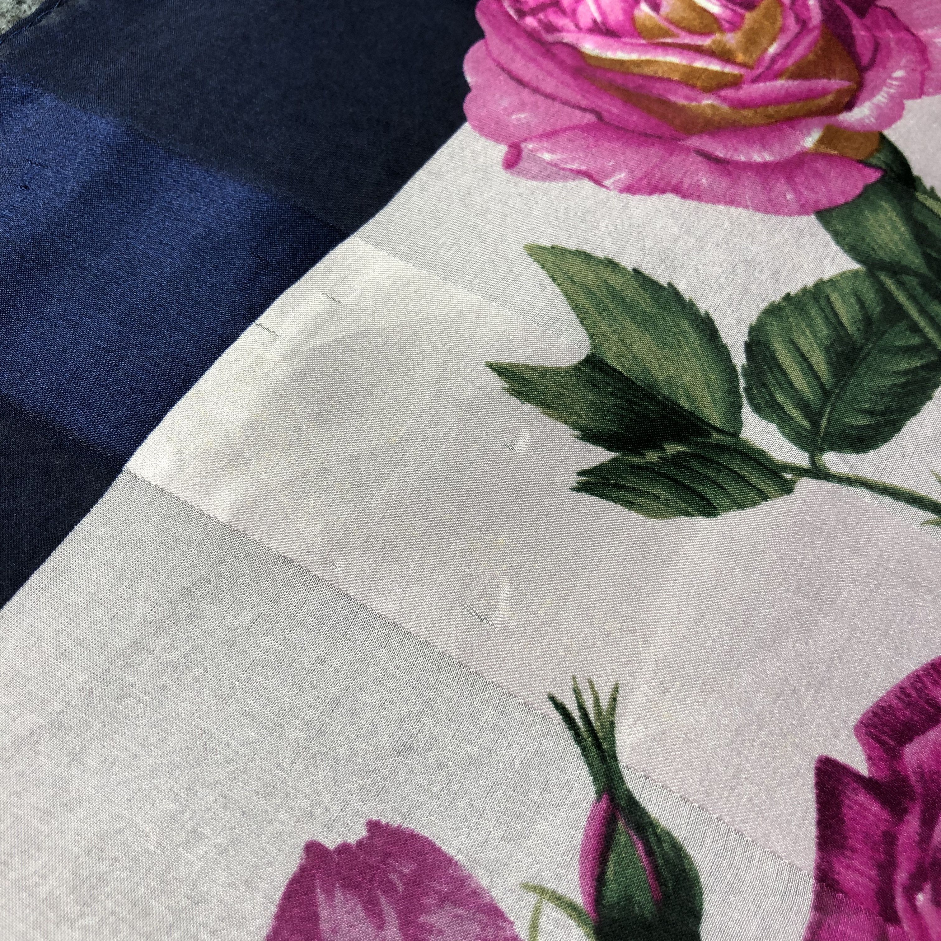 Hanae Mori Hanae Mori Floral Slit Thread Silk Scarf M589 Size ONE SIZE - 10 Thumbnail