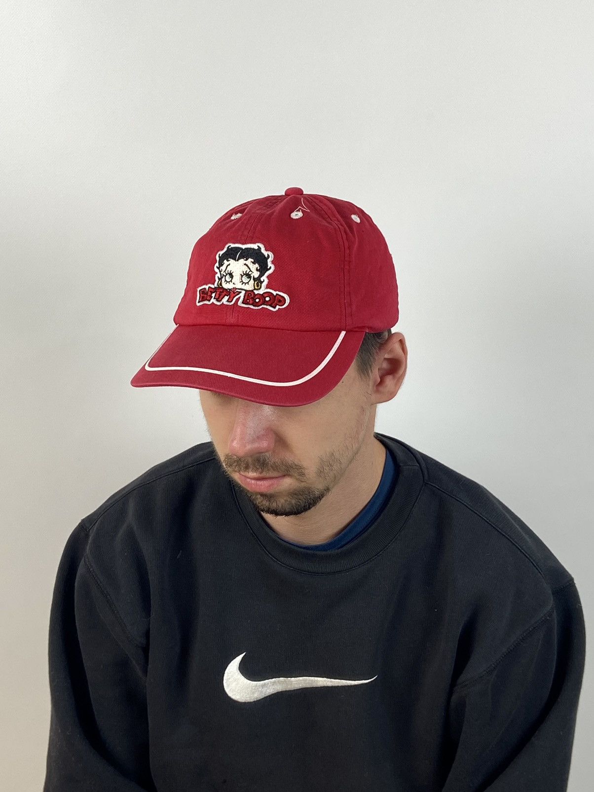 Cartoon Network Vintage Betty Boop Embroidered Logo Red Cap Hat Size ONE SIZE - 3 Thumbnail