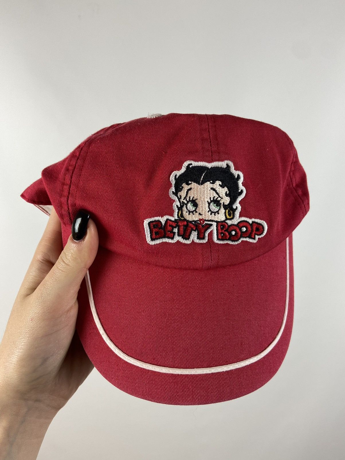 Cartoon Network Vintage Betty Boop Embroidered Logo Red Cap Hat Size ONE SIZE - 8 Thumbnail