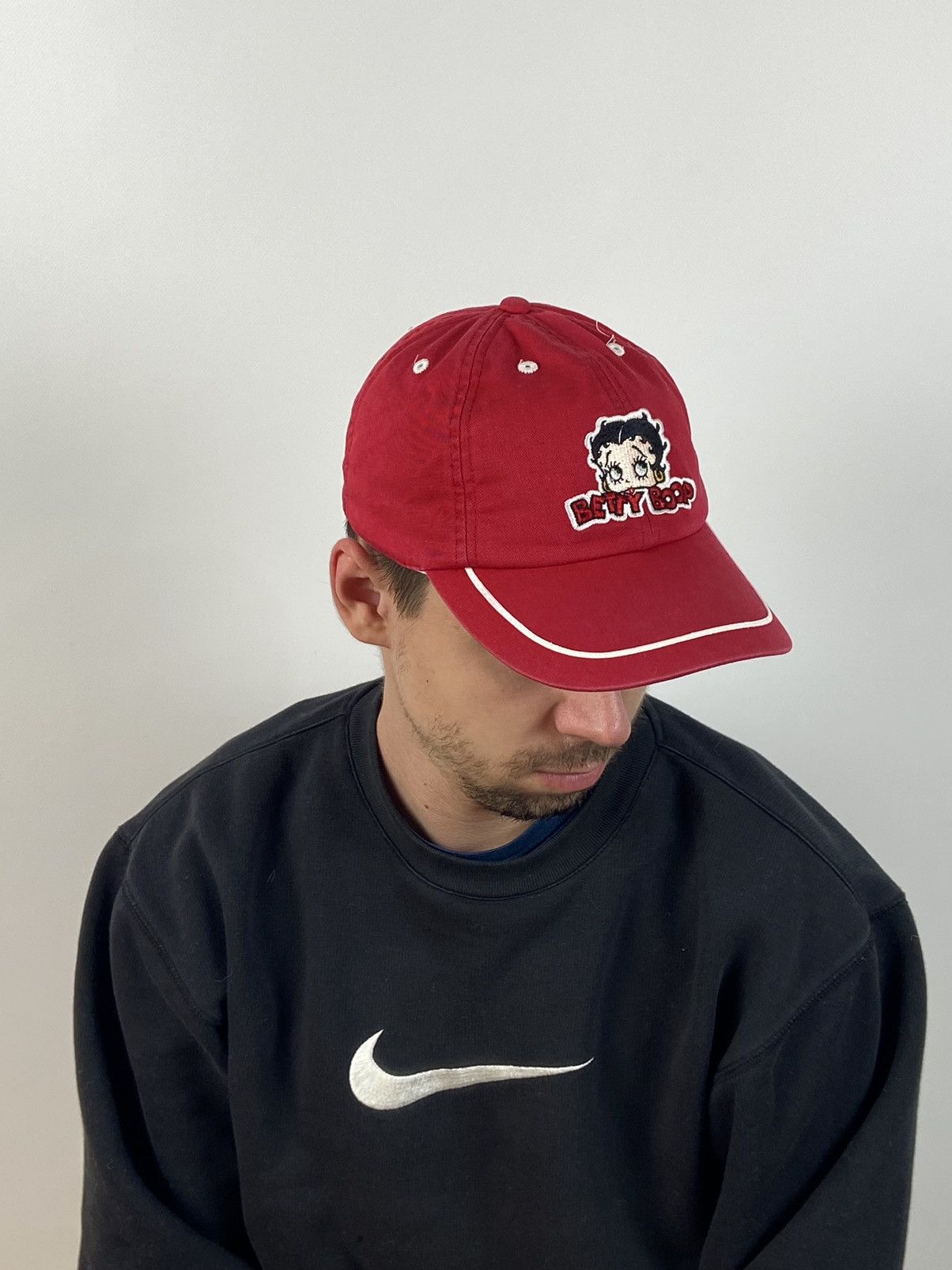 Cartoon Network Vintage Betty Boop Embroidered Logo Red Cap Hat Size ONE SIZE - 2 Thumbnail