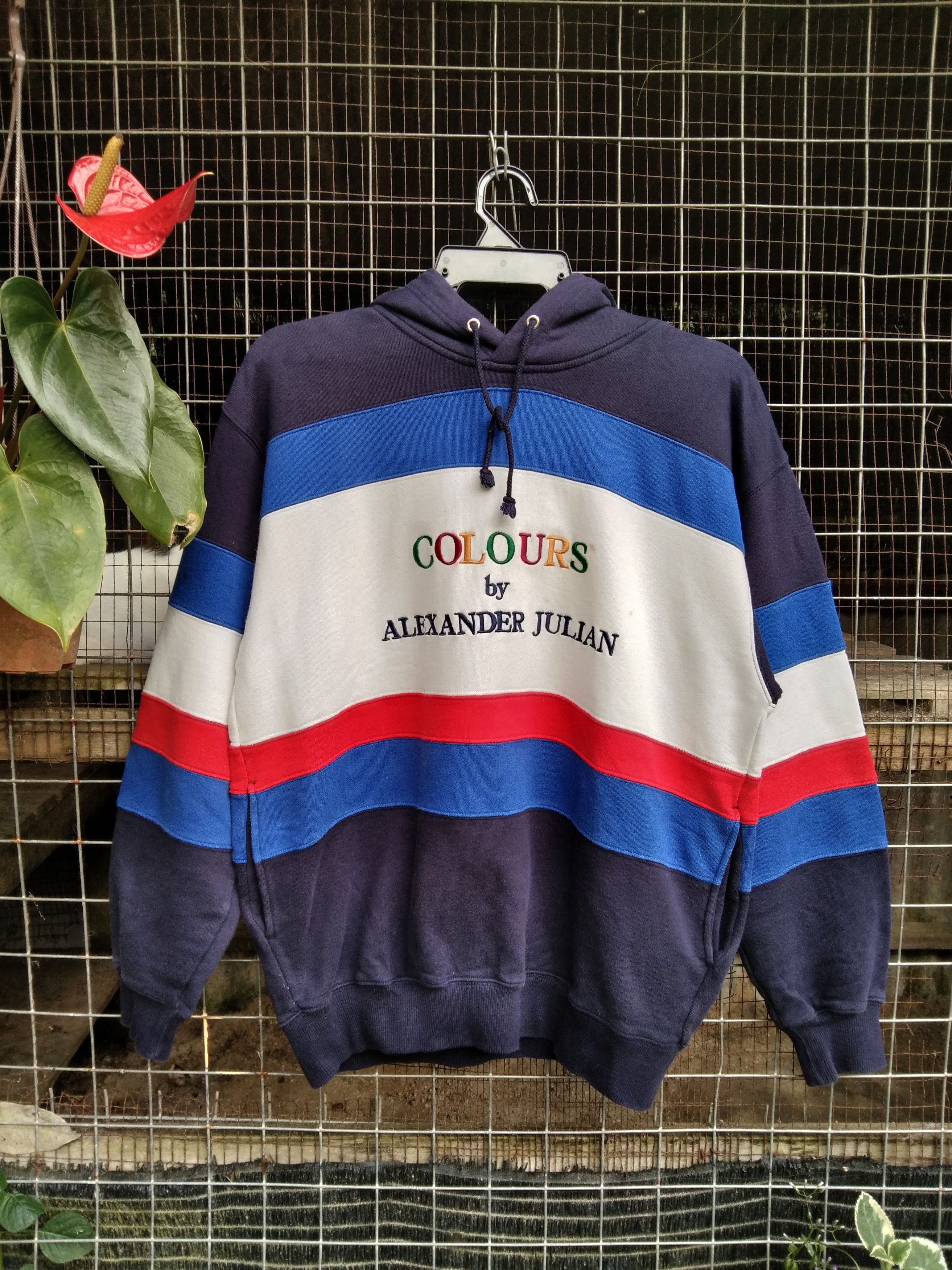 Alexander Julian VINTAGE COLOURS EMBROIDERY SWEATSHIRT HOODIE Size US L / EU 52-54 / 3 - 2 Thumbnail