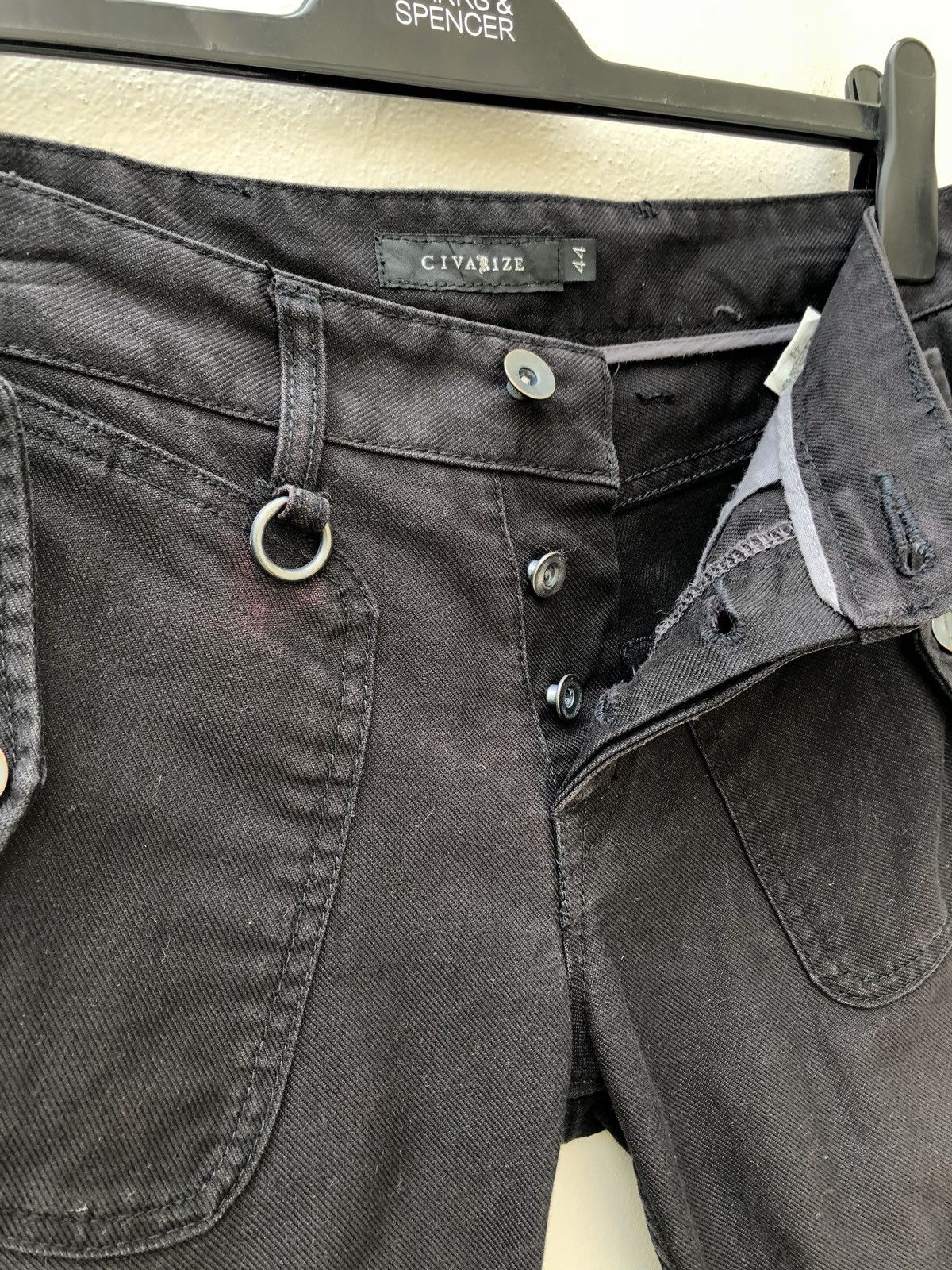 CIVARIZE Civarize Low Rise Black Parachute Tactical Cargo Trouser Size US 29 - 13 Thumbnail