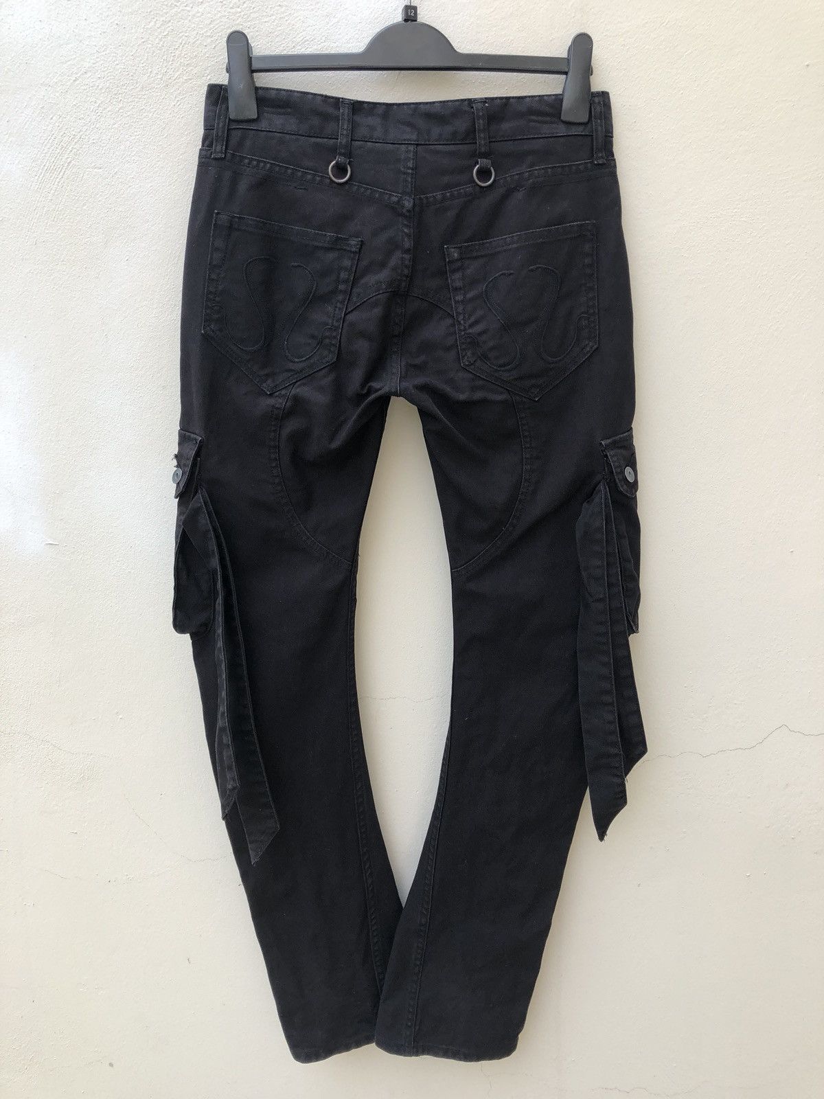 CIVARIZE Civarize Low Rise Black Parachute Tactical Cargo Trouser Size US 29 - 14 Thumbnail