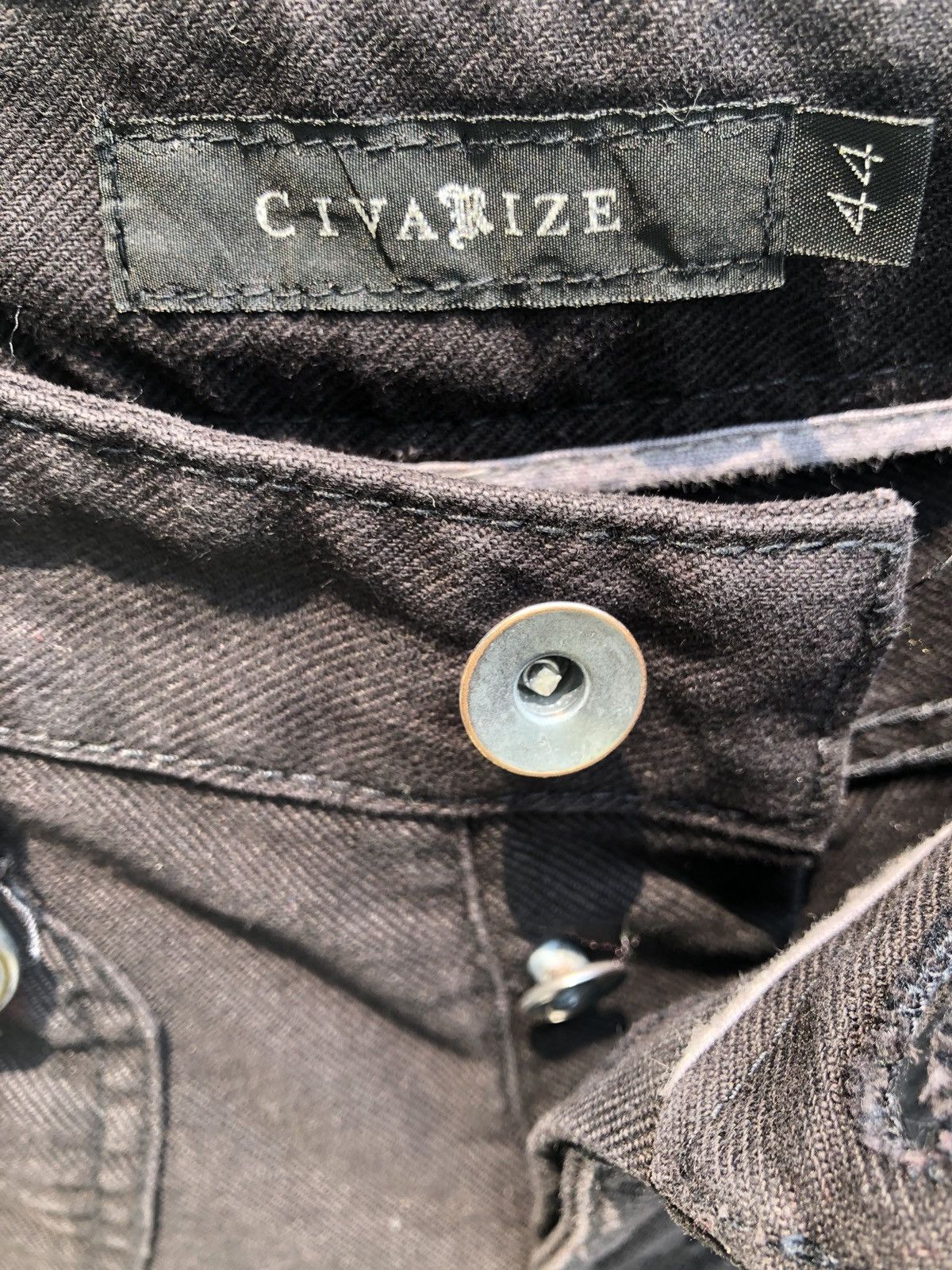 CIVARIZE Civarize Low Rise Black Parachute Tactical Cargo Trouser Size US 29 - 19 Thumbnail