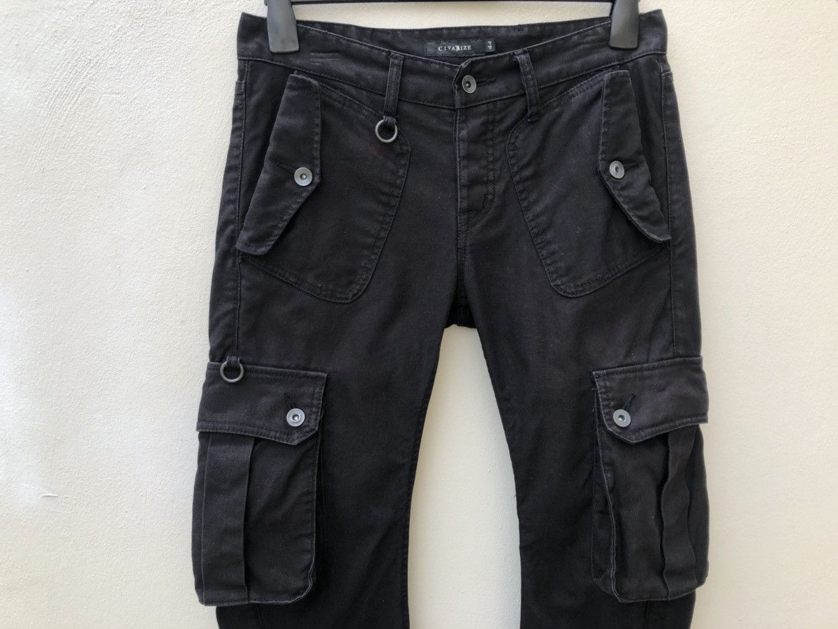 CIVARIZE Civarize Low Rise Black Parachute Tactical Cargo Trouser Size US 29 - 8 Thumbnail