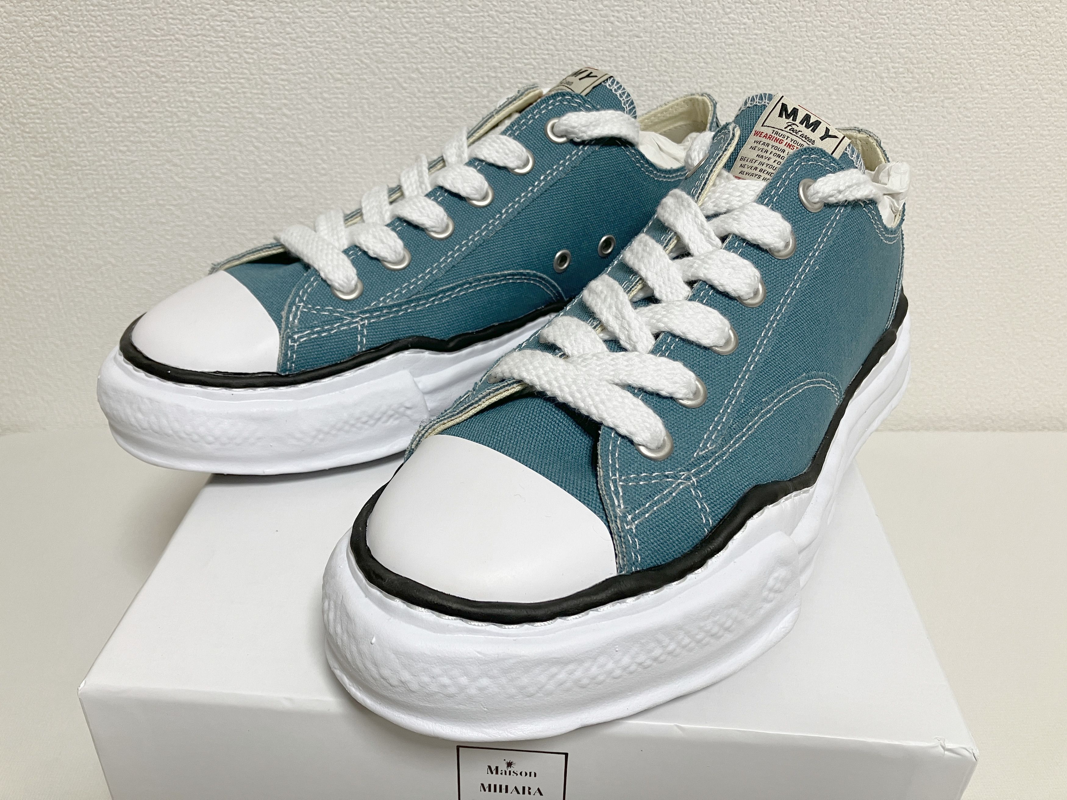 image of Miharayasuhiro Mihara Yasuhiro Peterson OG Sole Canvas Low-Top Blue Shoes, Men's (Size 11)