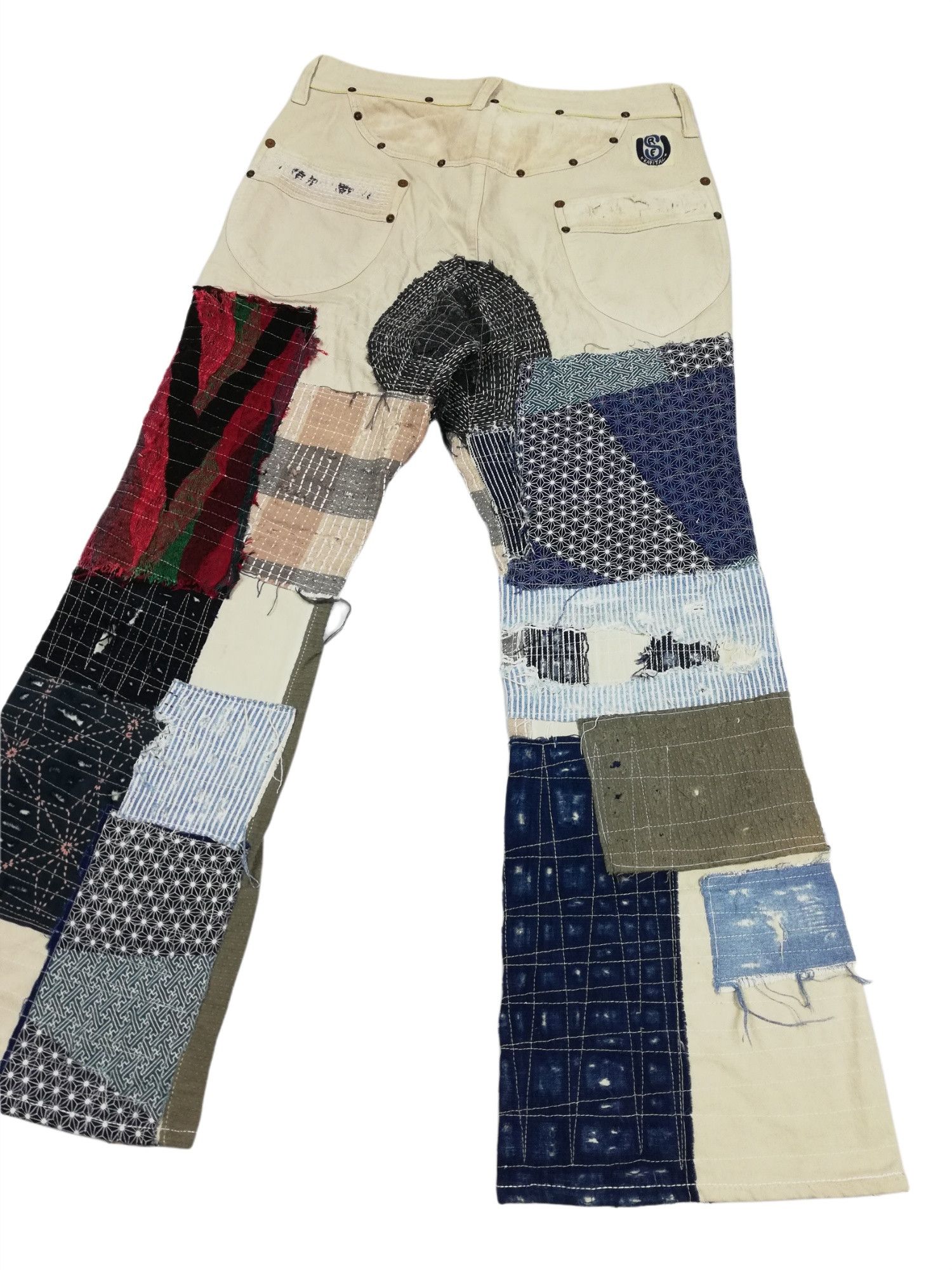 Kapital × Kapital Kountry 🔥Kapital Happy Patchwork Reconstruct Bootcut Boro Denim Size US 29 - 16 Thumbnail