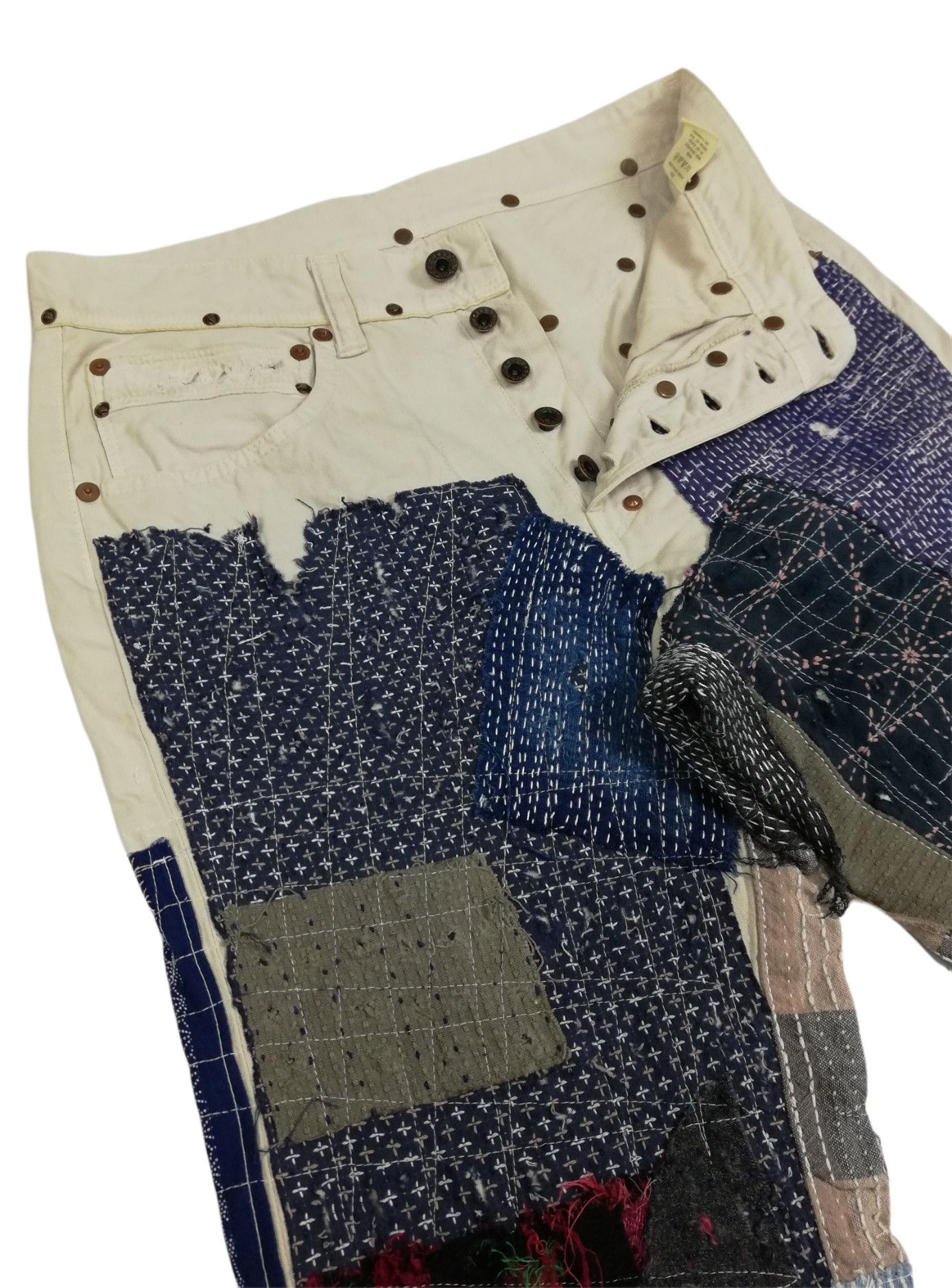 Kapital × Kapital Kountry 🔥Kapital Happy Patchwork Reconstruct Bootcut Boro Denim Size US 29 - 7 Thumbnail