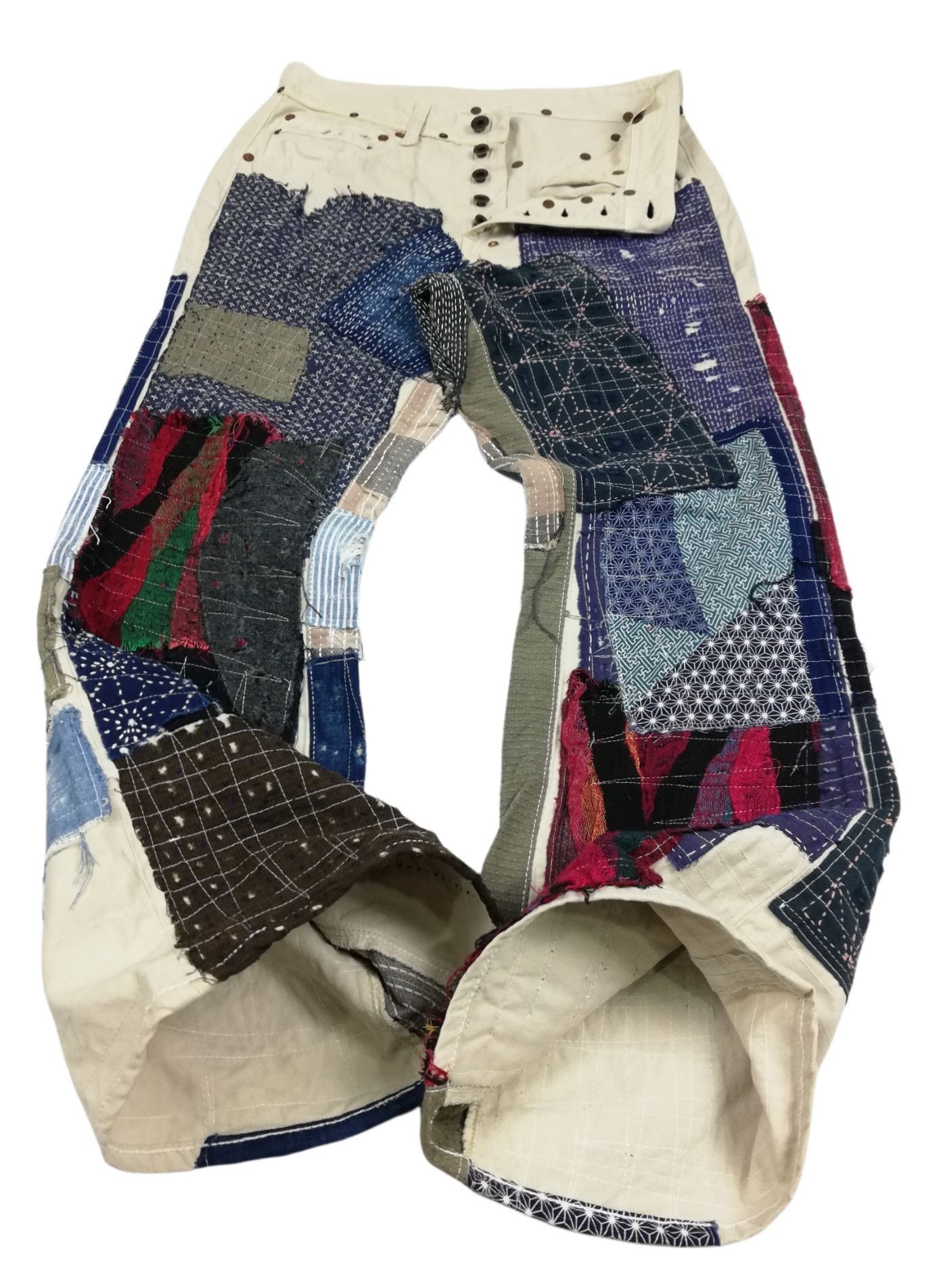 Kapital × Kapital Kountry 🔥Kapital Happy Patchwork Reconstruct Bootcut Boro Denim Size US 29 - 2 Thumbnail