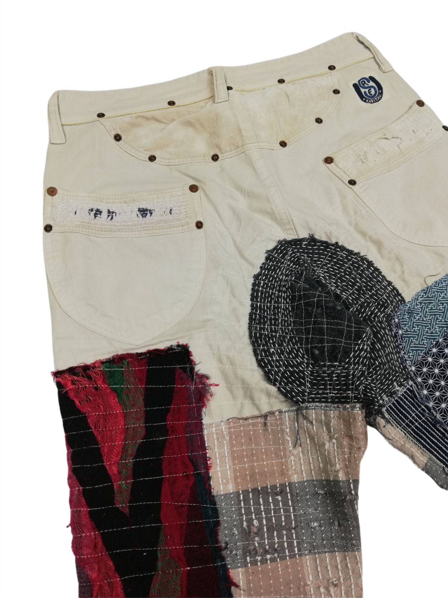 Kapital × Kapital Kountry 🔥Kapital Happy Patchwork Reconstruct Bootcut Boro Denim Size US 29 - 17 Thumbnail