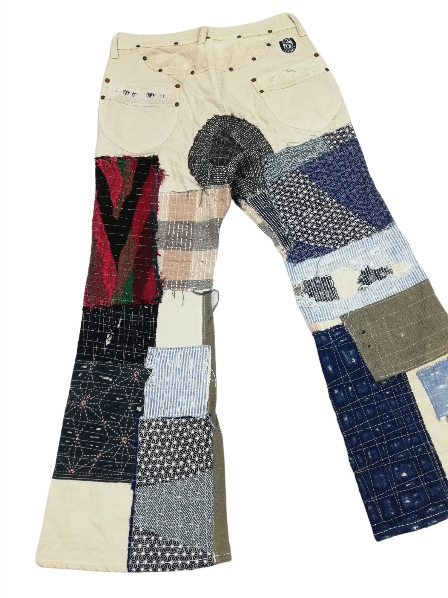 Kapital × Kapital Kountry 🔥Kapital Happy Patchwork Reconstruct Bootcut Boro Denim Size US 29 - 15 Thumbnail